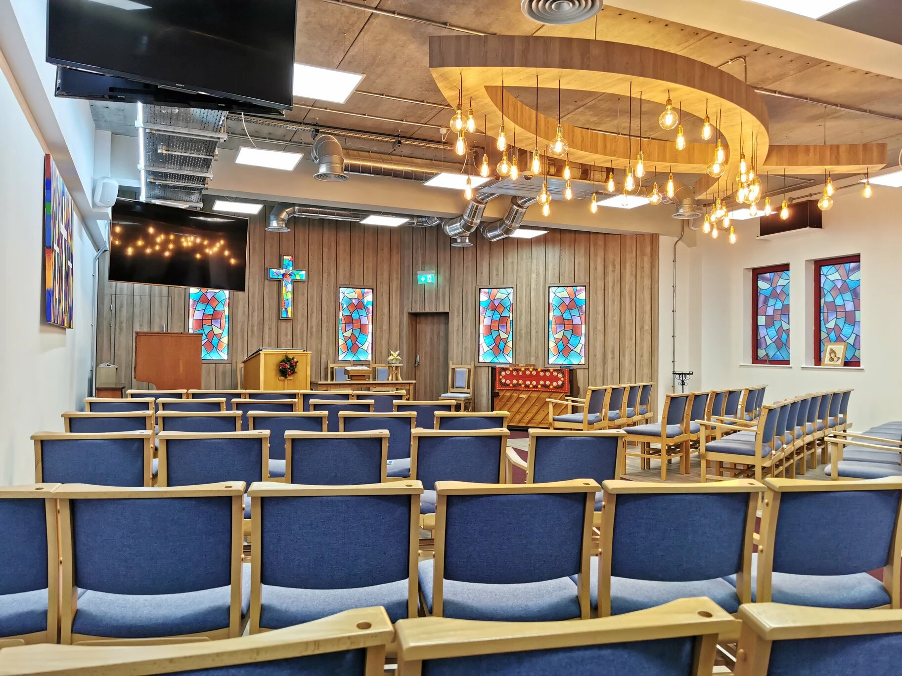 The old flood damaged office space has been transformed into a welcoming haven for the Church