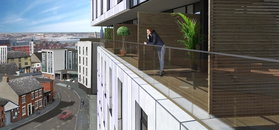 A visual showing how LofHaus' lower terrace could look