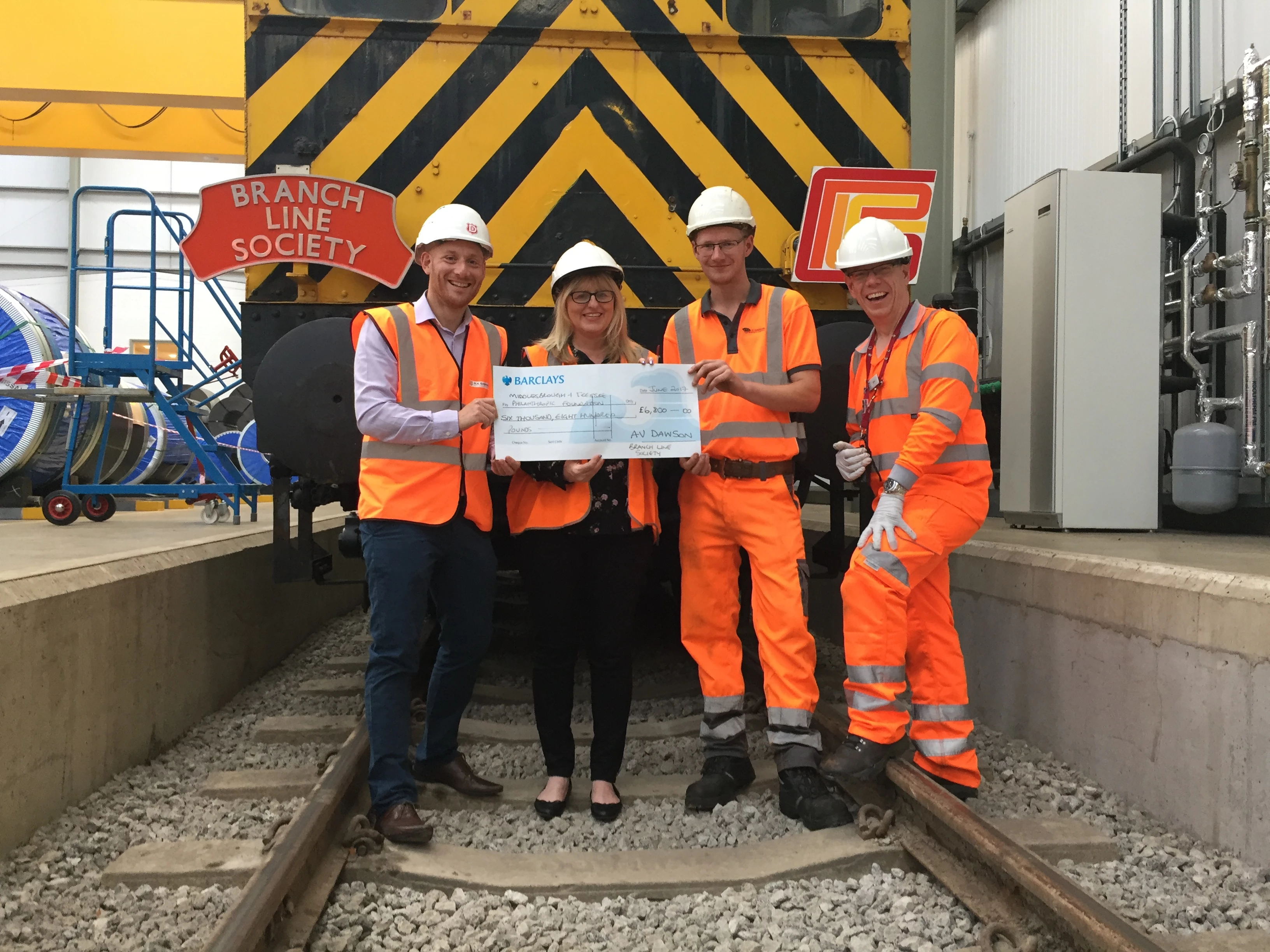 Automotive Terminal Charity Cheque