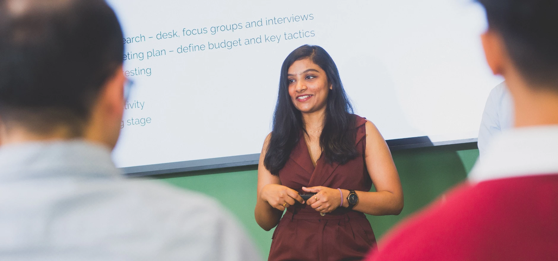 Newcastle University MBA student presenting