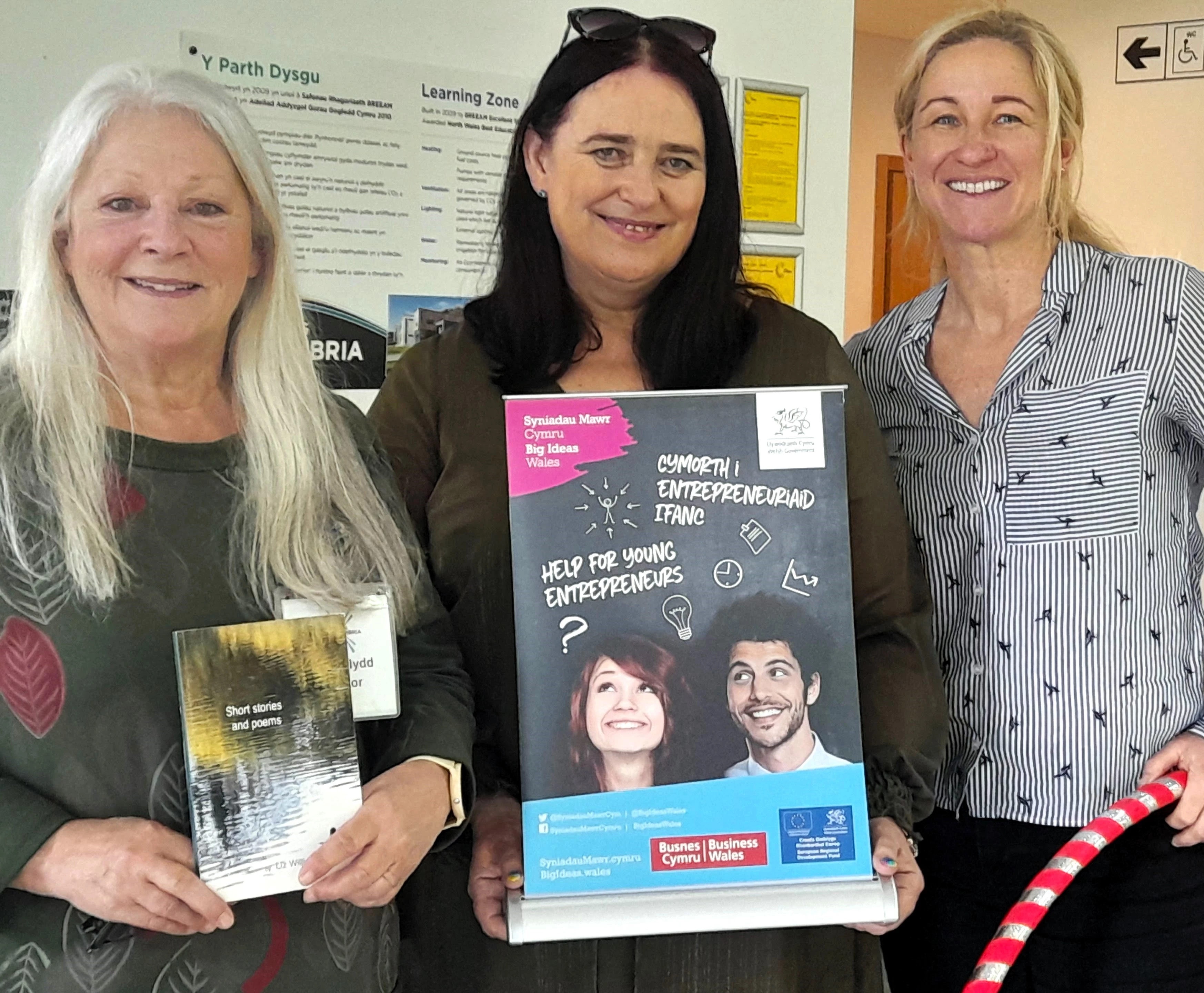 Big Ideas Wales role models (L-R) Liz Williams, Alice Murray and Sasha Kenney