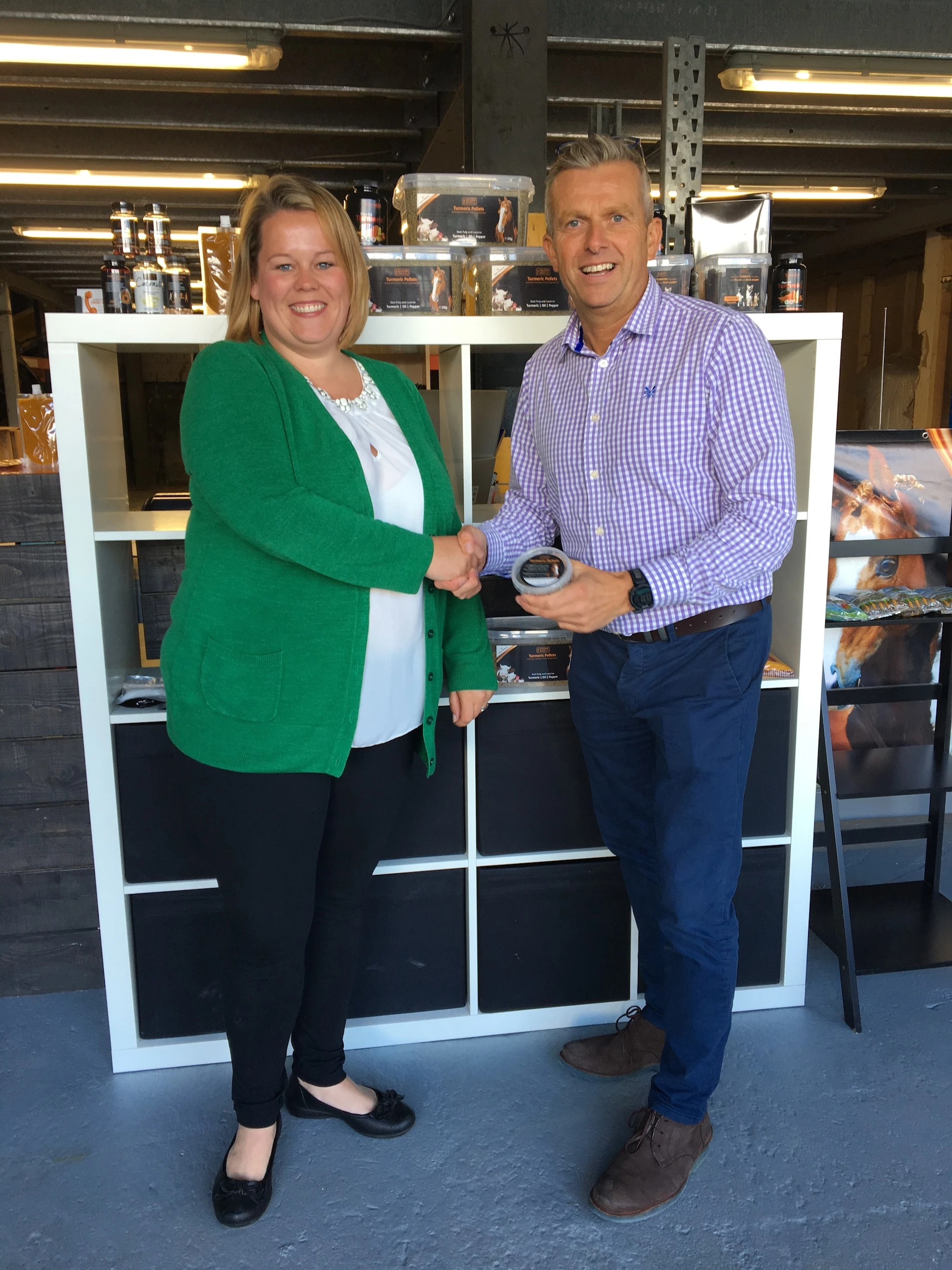 Will I’Anson, Sales Director of I’Anson, and Janine Kell, Managing Director of The Golden Paste Company.