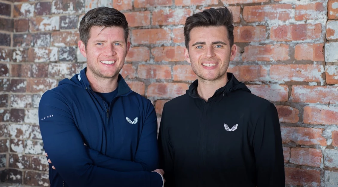 University of Newcastle graduate Phil Beahon (right) and his brother Tom, founders and owners of sports clothing company Castore.