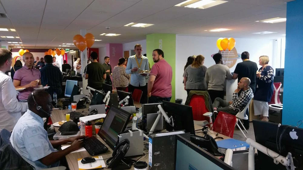 Staff celebrating the launch of Autonet's Manchester office