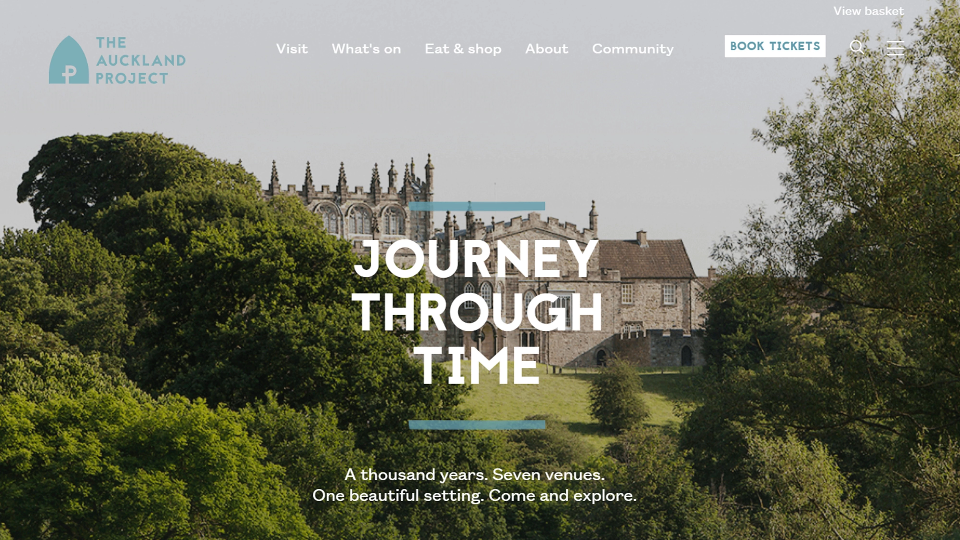 Homepage of The Auckland Project's new website