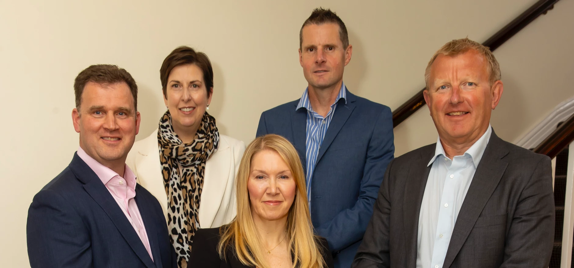 Front row (l-r) is Chris Piggott, Sally Morris and Tim Lang. Back row (l-r) is Beverley Smith and Darryll Thomas.jpg