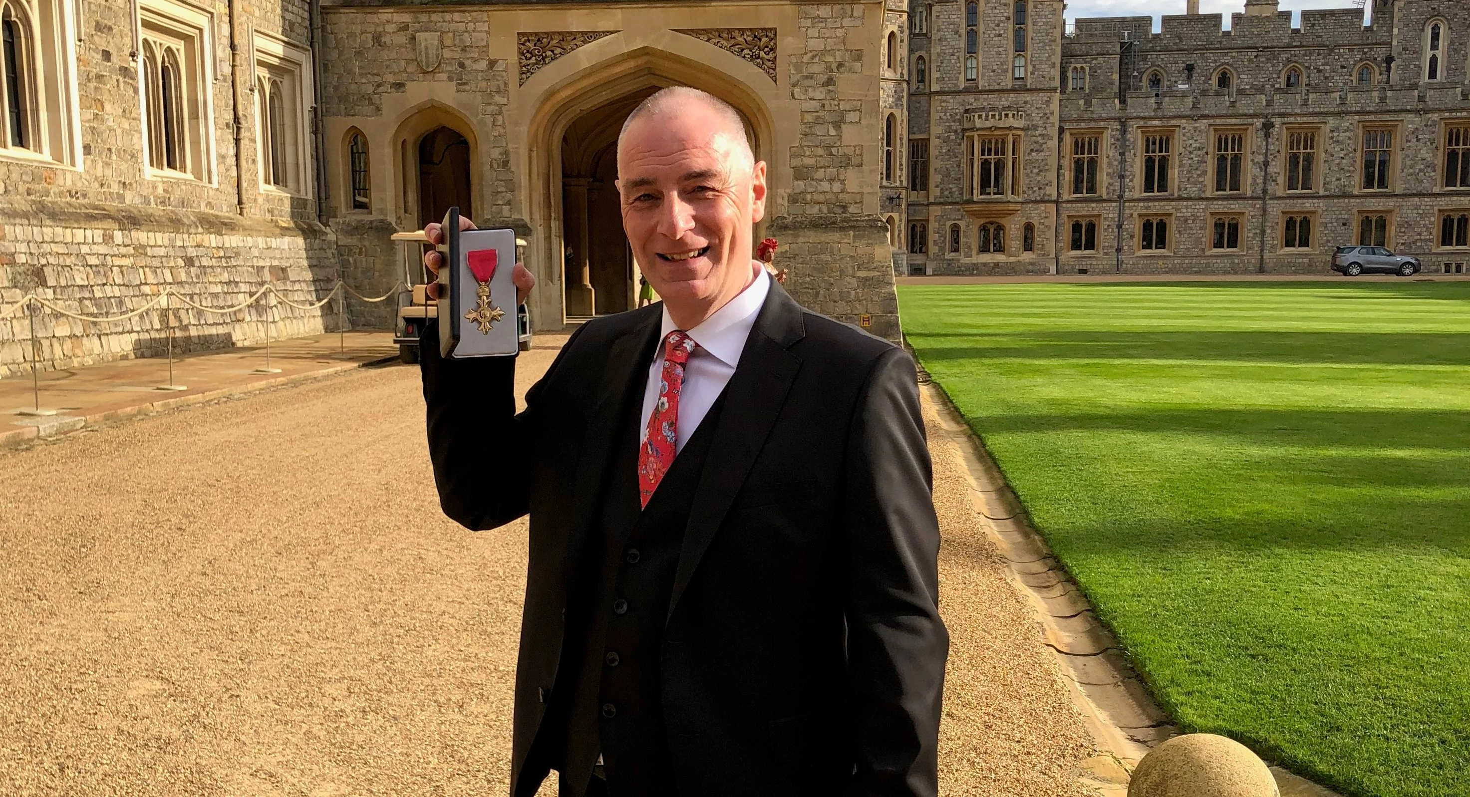 Former Education Partnership North East Chair of Governors Rob Lawson received his OBE at Windsor Castle