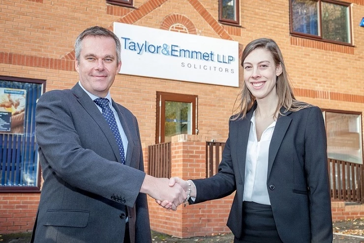 Taylor&Emmet partner, Richard King, welcomes Clare Davies to the firm's Dronfield office. 