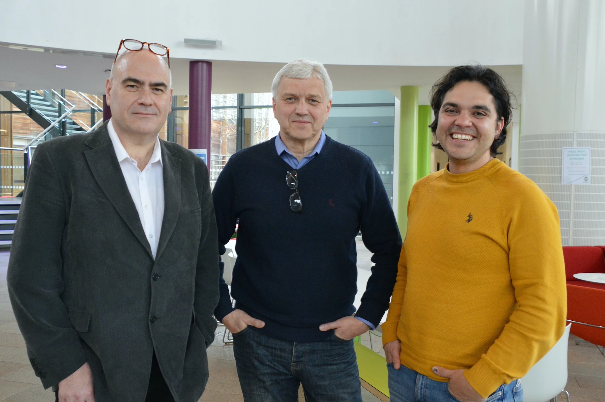 DALUS Founder and Director, Spencer Taylor, from Shropshire, Ruben Riano from Bristol (LEFT) and Garry Martin from Croydon (RIGHT).
