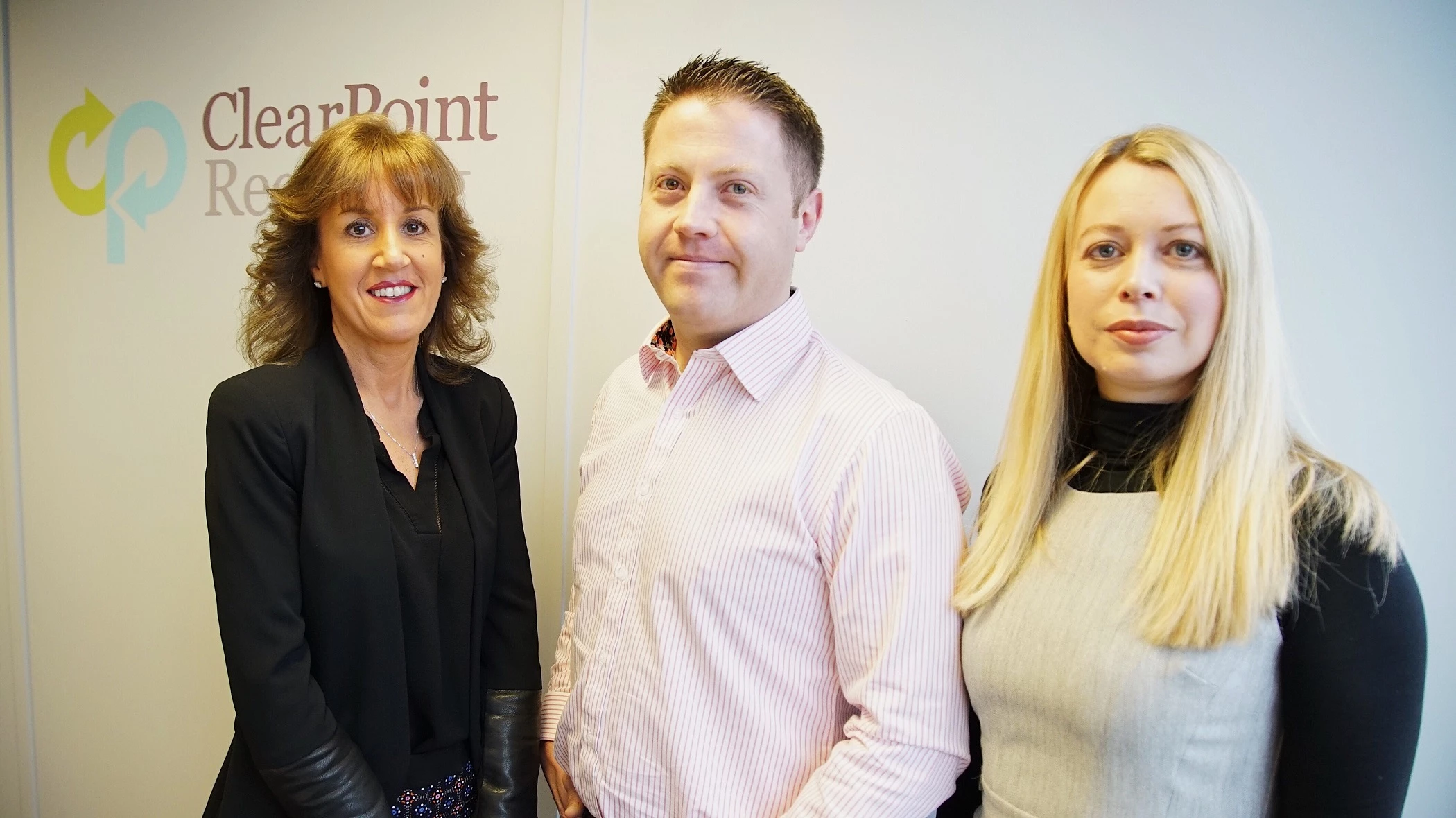 From left, Tracey Bowling, Duncan Oakes and Sarah Sanpher of Clearpoint