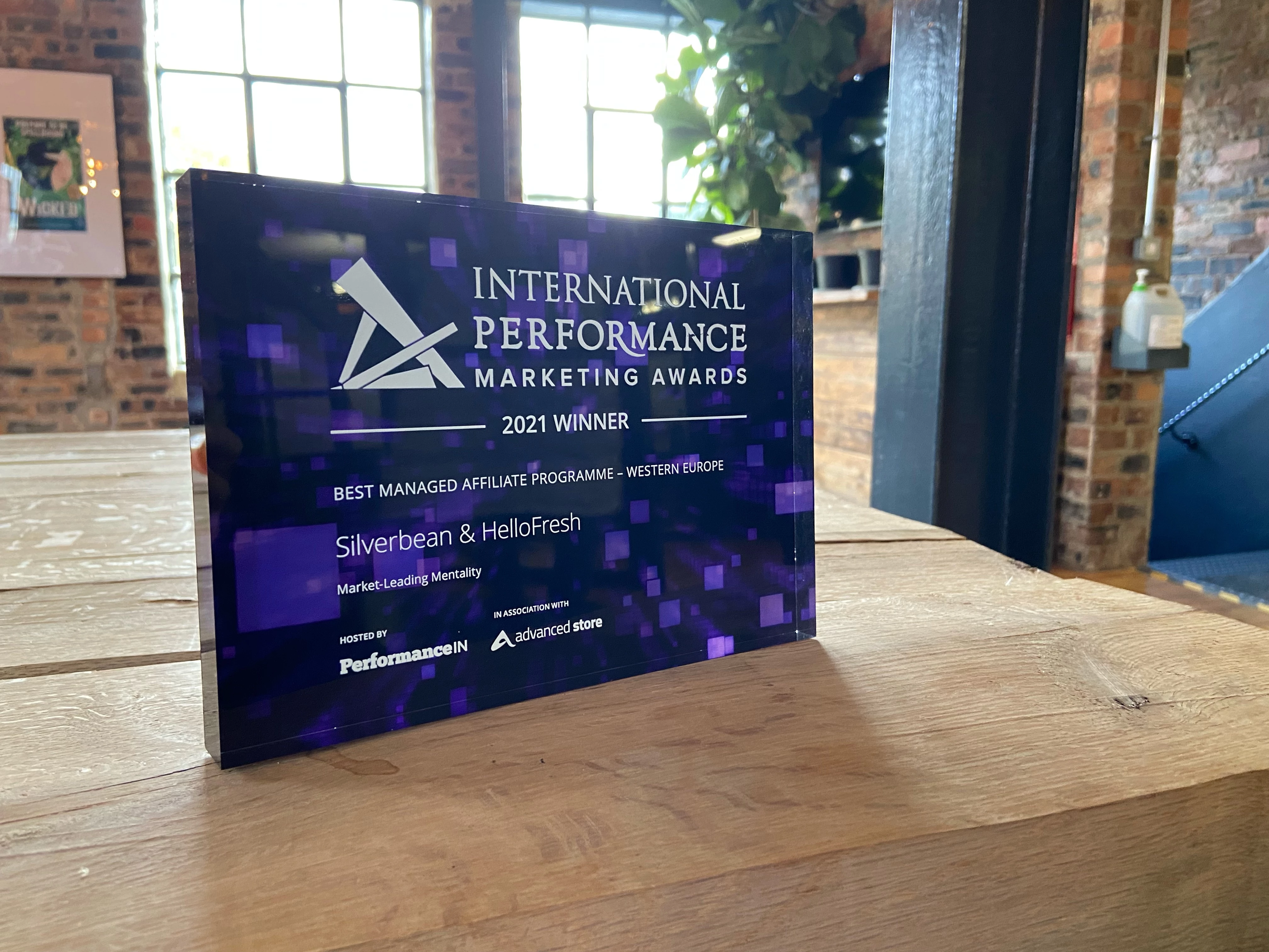 Silverbean and HelloFresh's award from the International Performance Marketing Awards