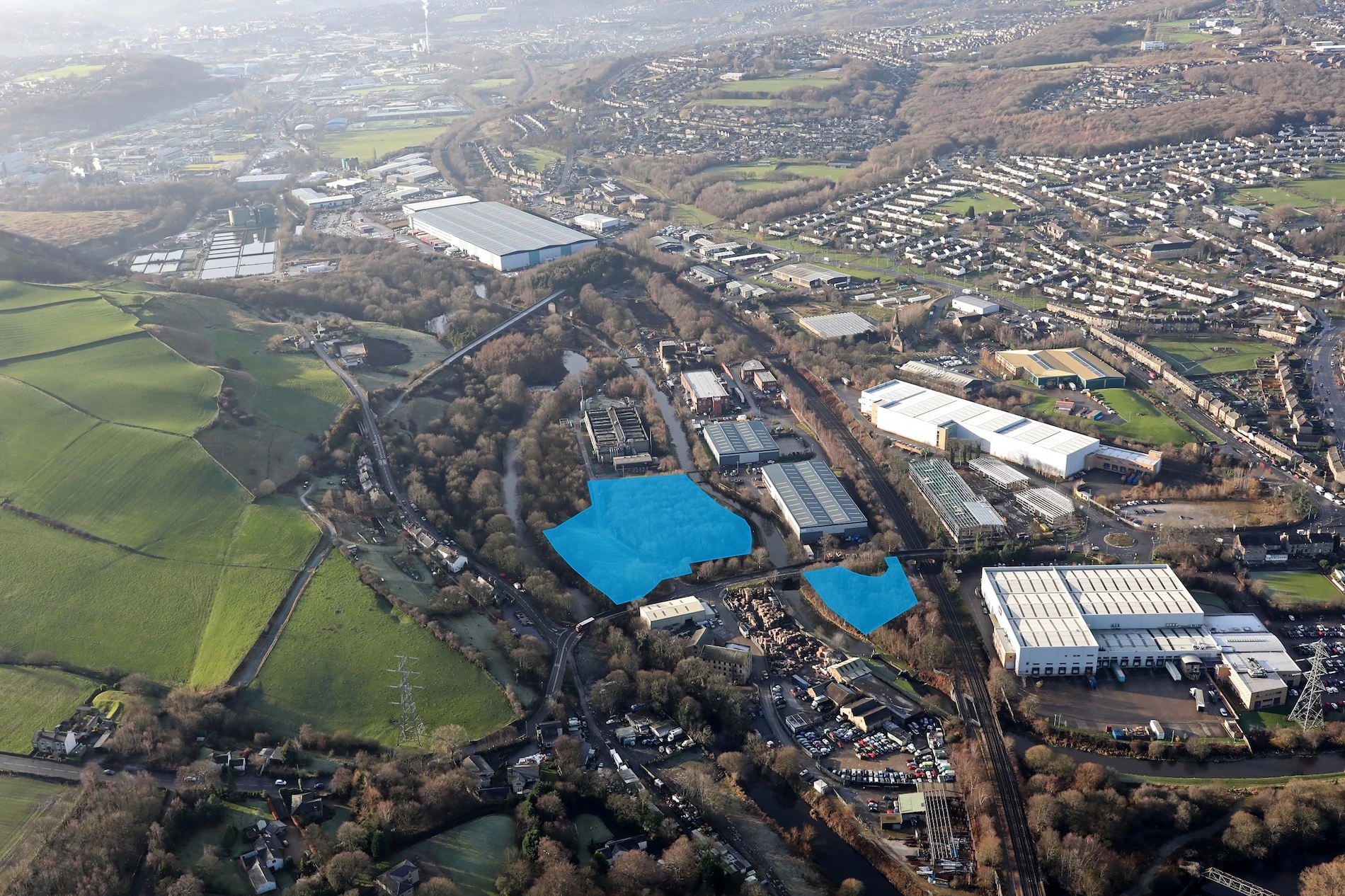 the former Colne Bridge treatment works site in Huddersfield