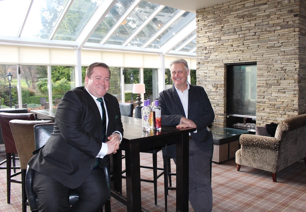 Slaley Hall hotel manager James O'Donnell and Jon Chadwick of Durham Distillery