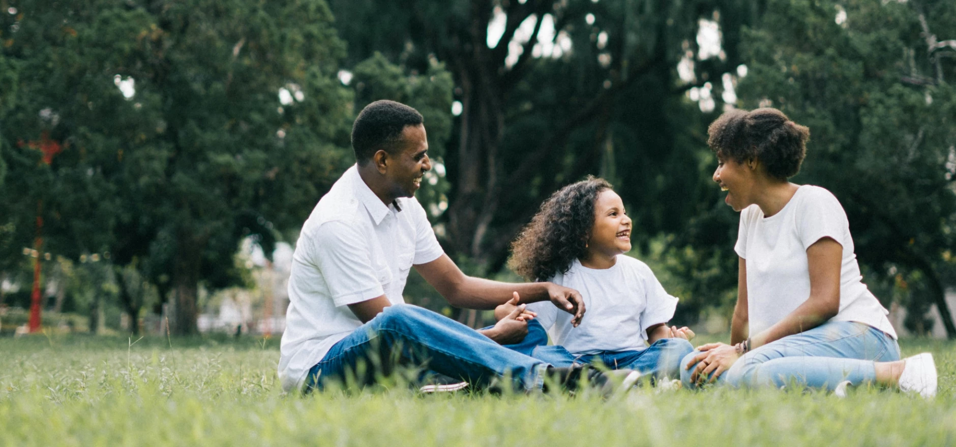 Family in park