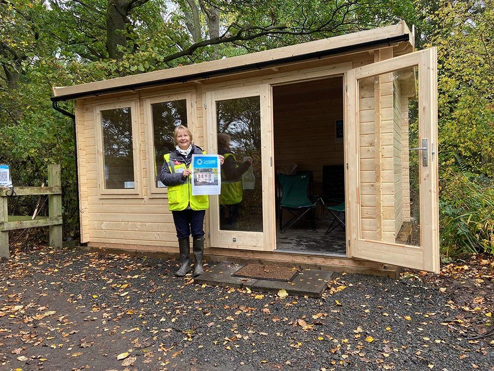 The completed Welcome Hut at Gosforth Nature Reserve.