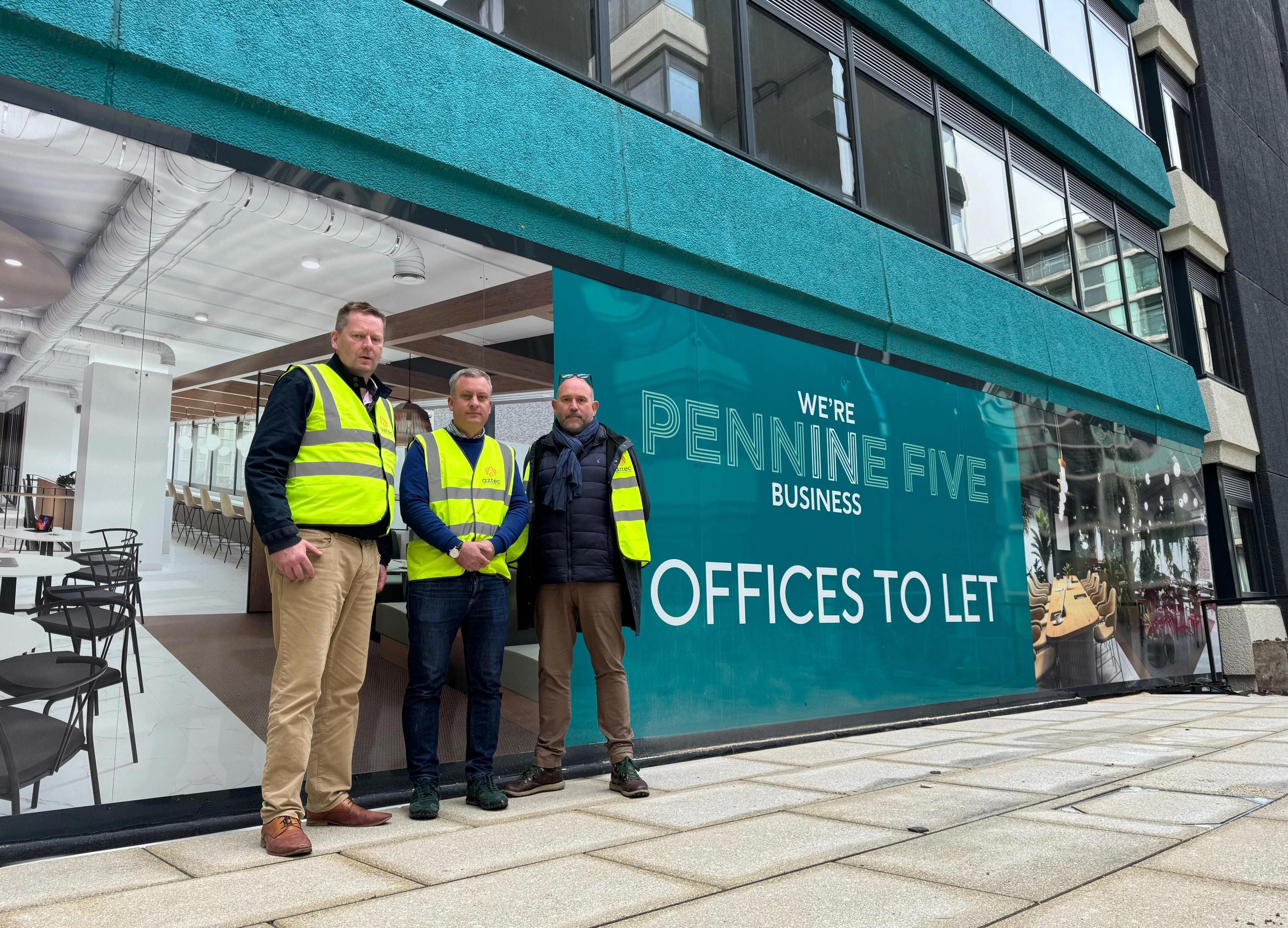 Jeremy Hughes (RBH Properties), Enda Duffy (Aztec Construction) and Tim Bottrill (colloco).