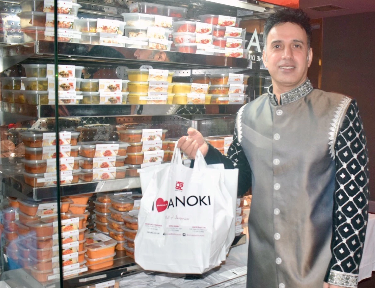 Anoki founder Naveed Khaliq is pictured with the new Anoki Express range of ready meals.