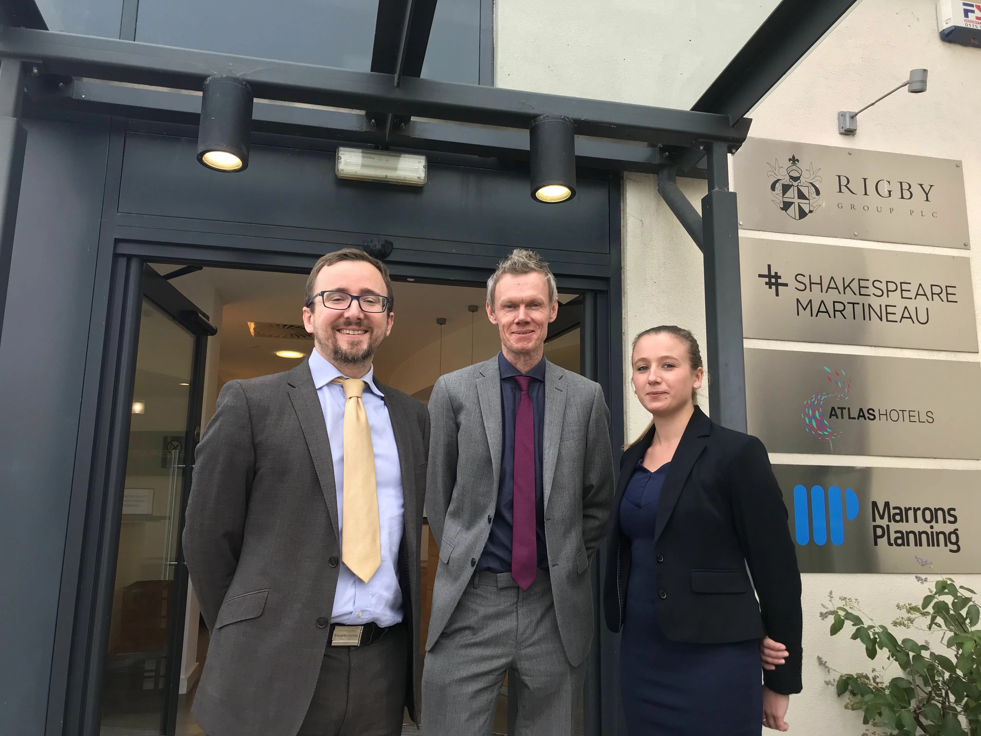 L-R Daniel Robinson-Wells, Senior Planner; Gary Stephens, Planning Director; Becky Pull, Planner.