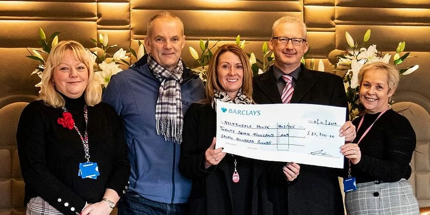 Presenting the cheque