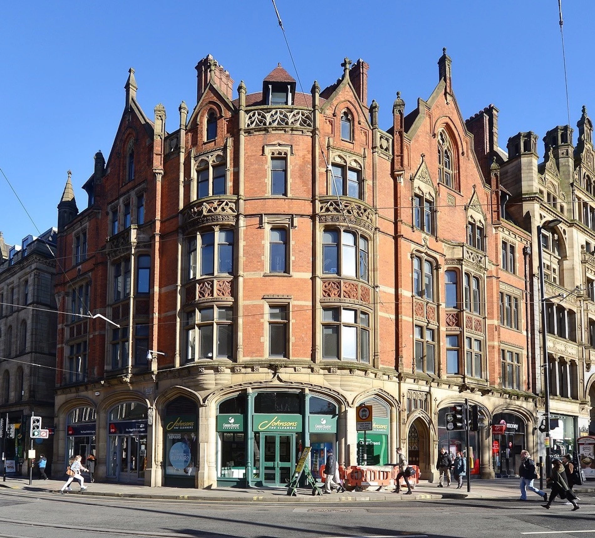 Victoria Buildings on Albert Square, in Manchester city centre.