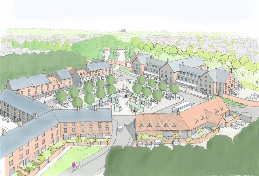 A CGI of how the much-needed new homes at Flaxby would look. 
