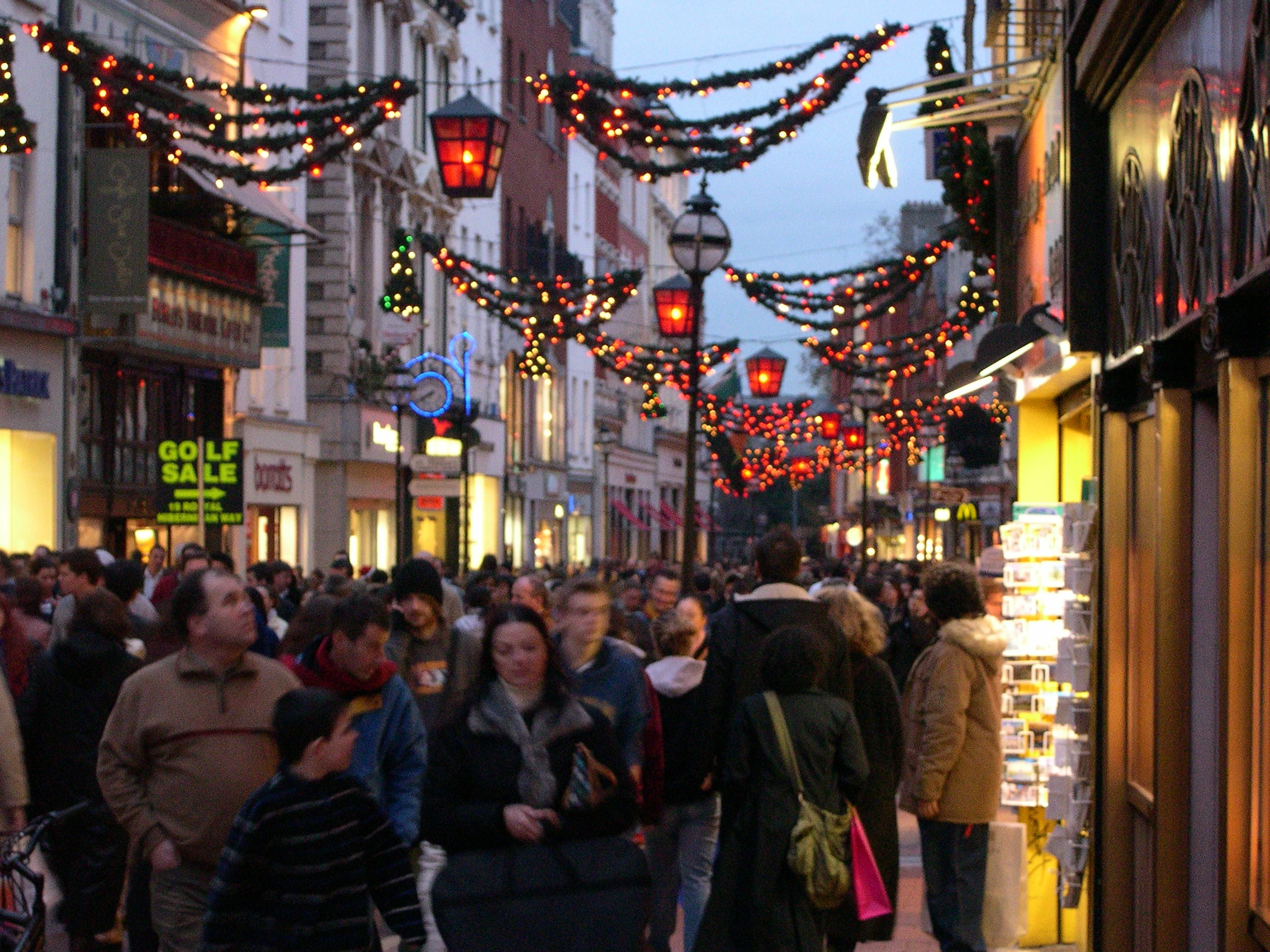 Grafton Street Christmas Shopping Dublin