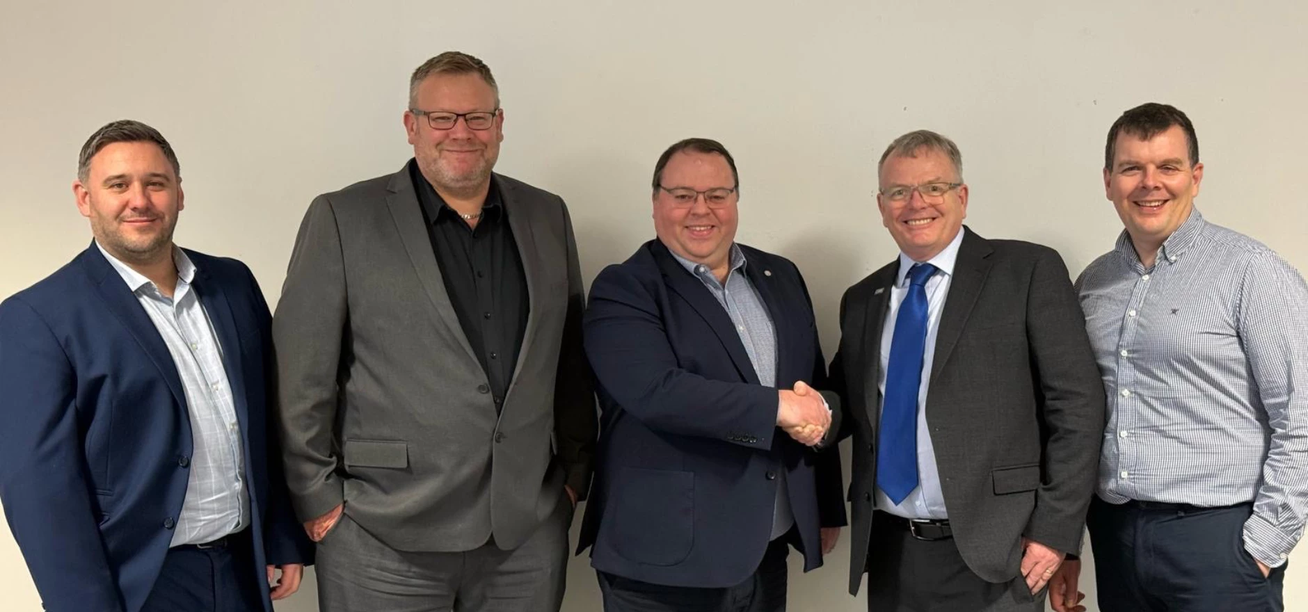 From left to right; John Garratt - COMS Energy, Grant Taylor - COMS Energy, Alisdair Smith - THREE60 Energy, Cliff Woodman - COMS Energy and Willie Tulloch - THREE60 Energy.JPG