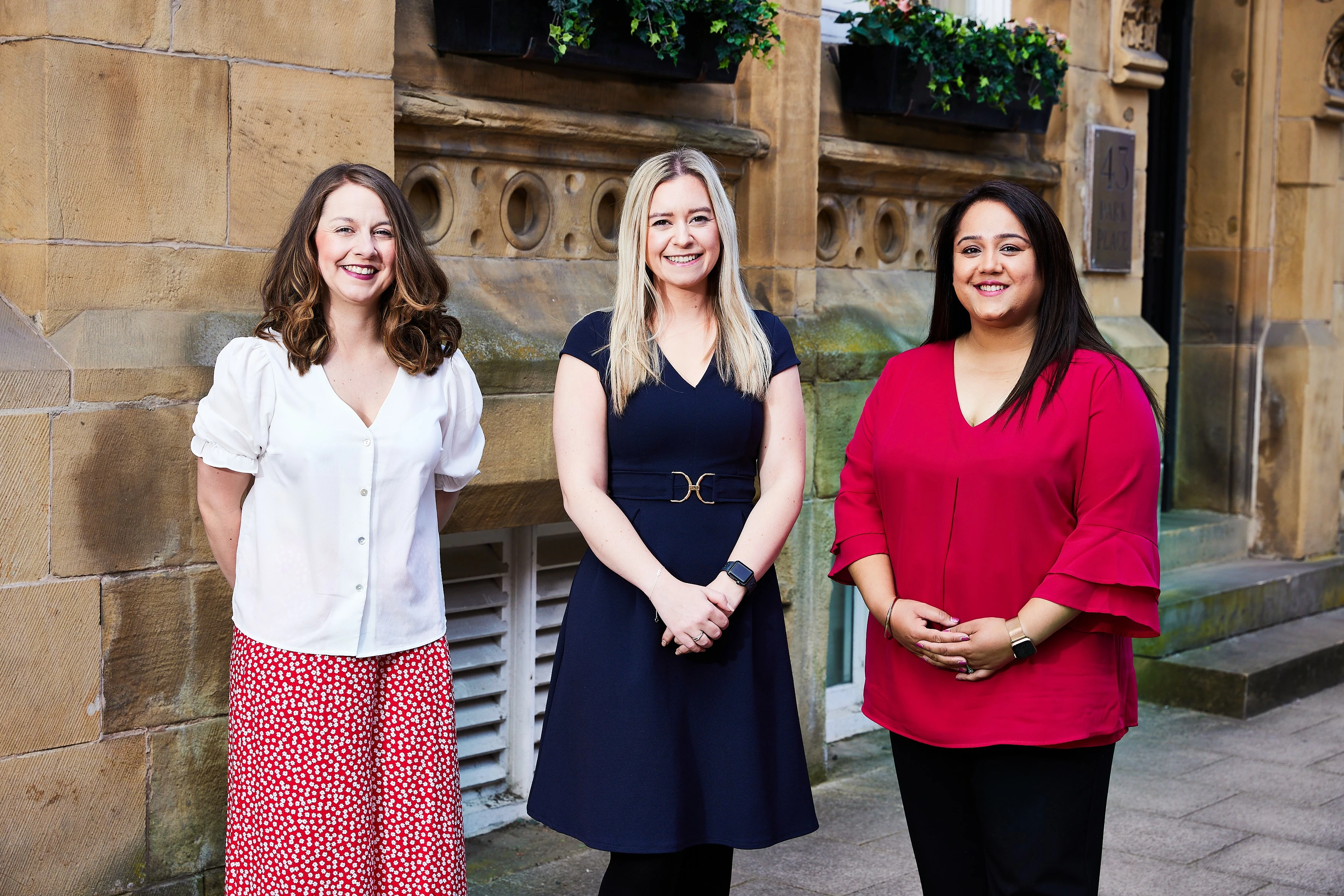 (Left) Laura Huntington (middle) Sophie Arrowsmith (right) Sandeep Sandhu