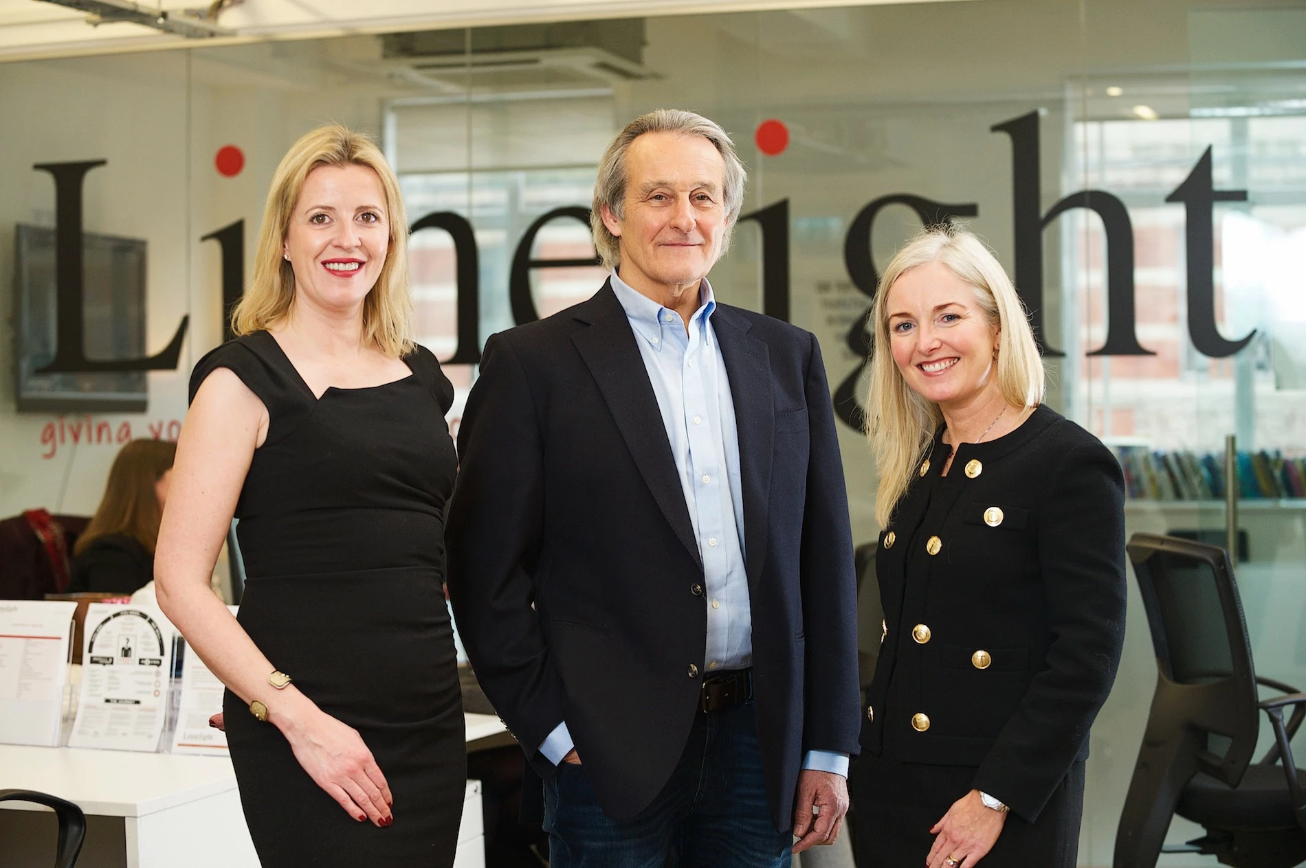 Susanna Simpson – Limelight PR Founder, Nigel Howes – Acceleris Chairman and Louise Vaughan – Acceleris Managing Director