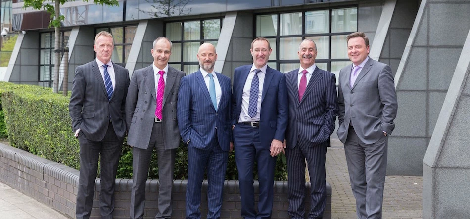 KJG partners (L-R) Mike Garrett, Julian Beressi, Alex White, Steven Lindsay, Roger Blaskey and Alan Fallows