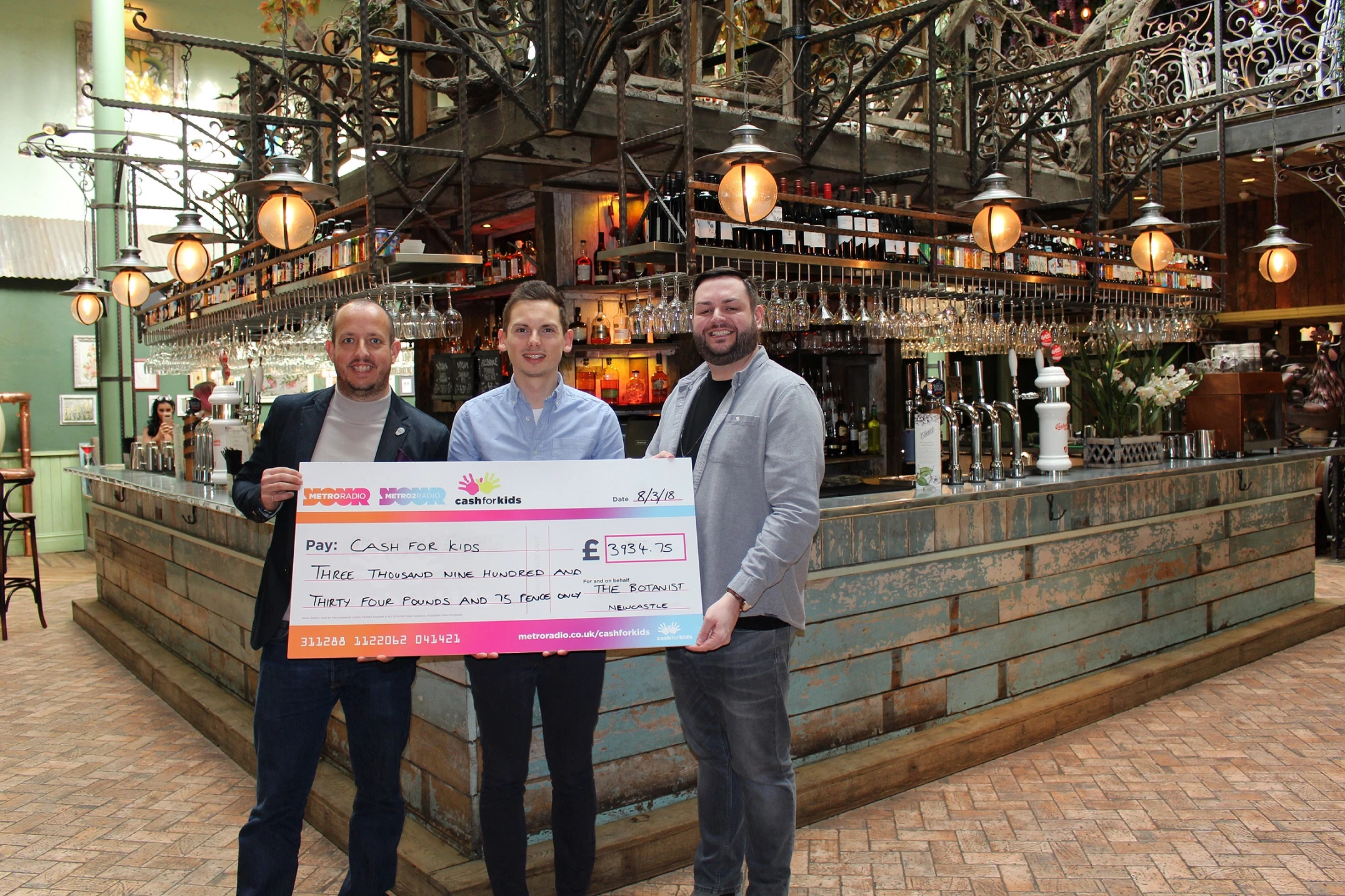 The Botanist Newcastle shows its support for North East children's charity