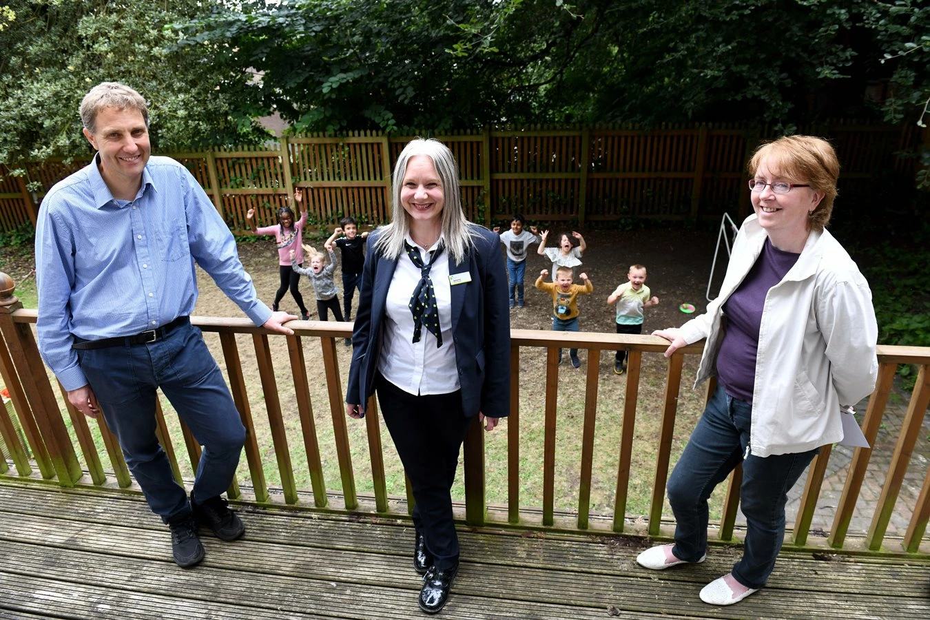 Ruth Corless and Jeremy Cain of The Mercy Hub with (centre) Samantha Martlew, manager at Newcastle Building Society's West Denton branch, and some of the kids taking part in the holiday club