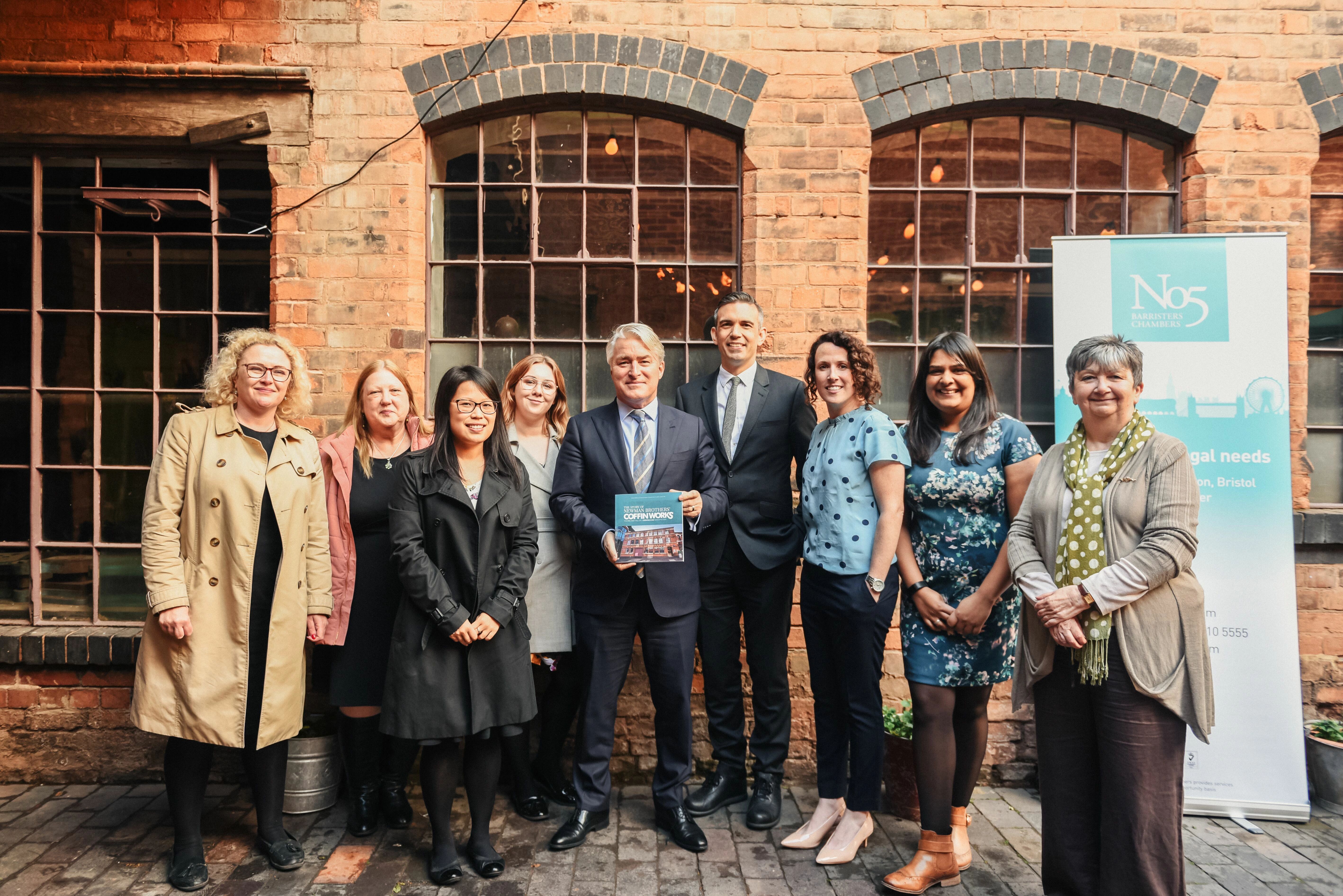 Sponsors, staff and guests at the launch of the guidebook at the Coffin Works