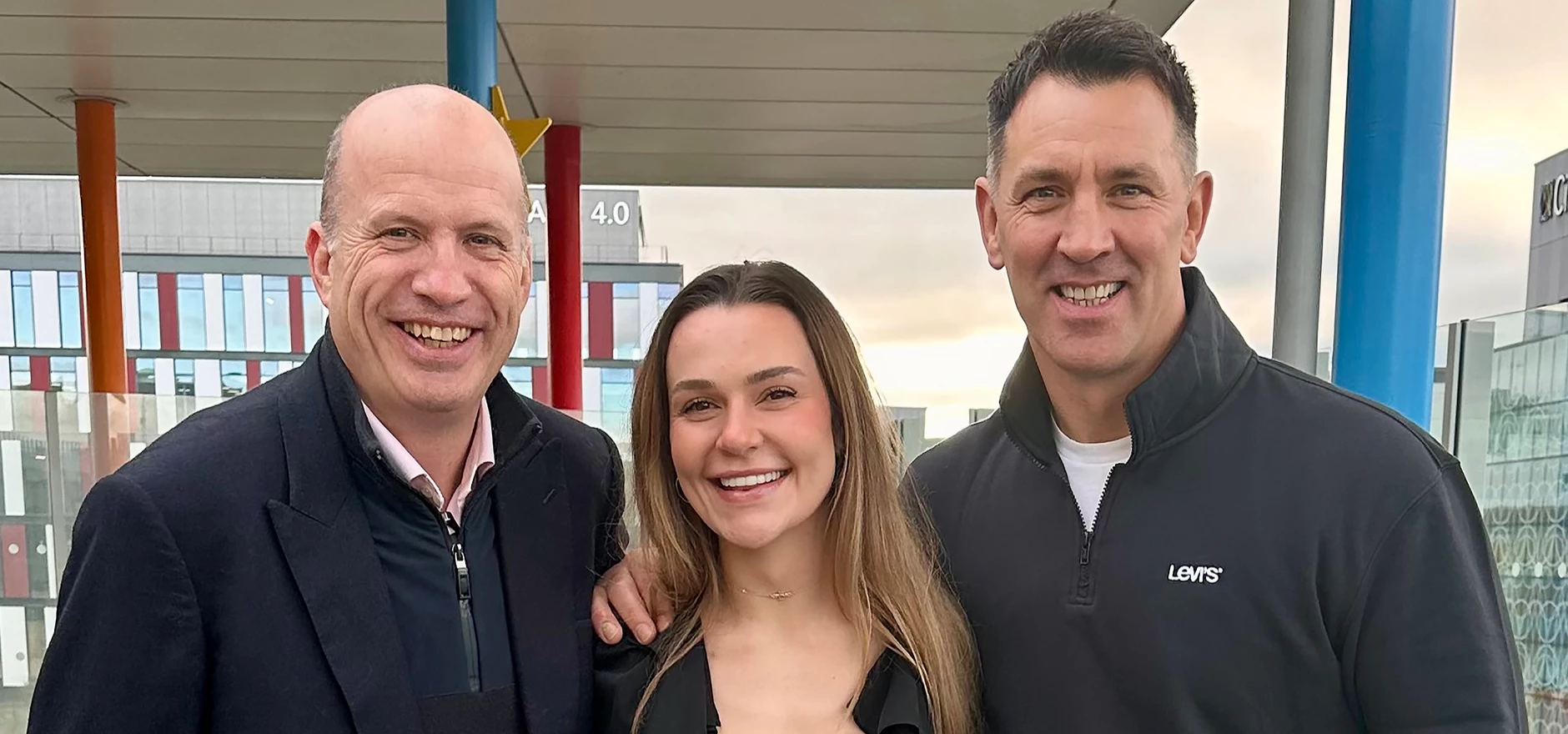 Simon Pickering, Managing Director of dbfb, Paige-Elise Harrison and Paul Sculthorpe MBE.jpg