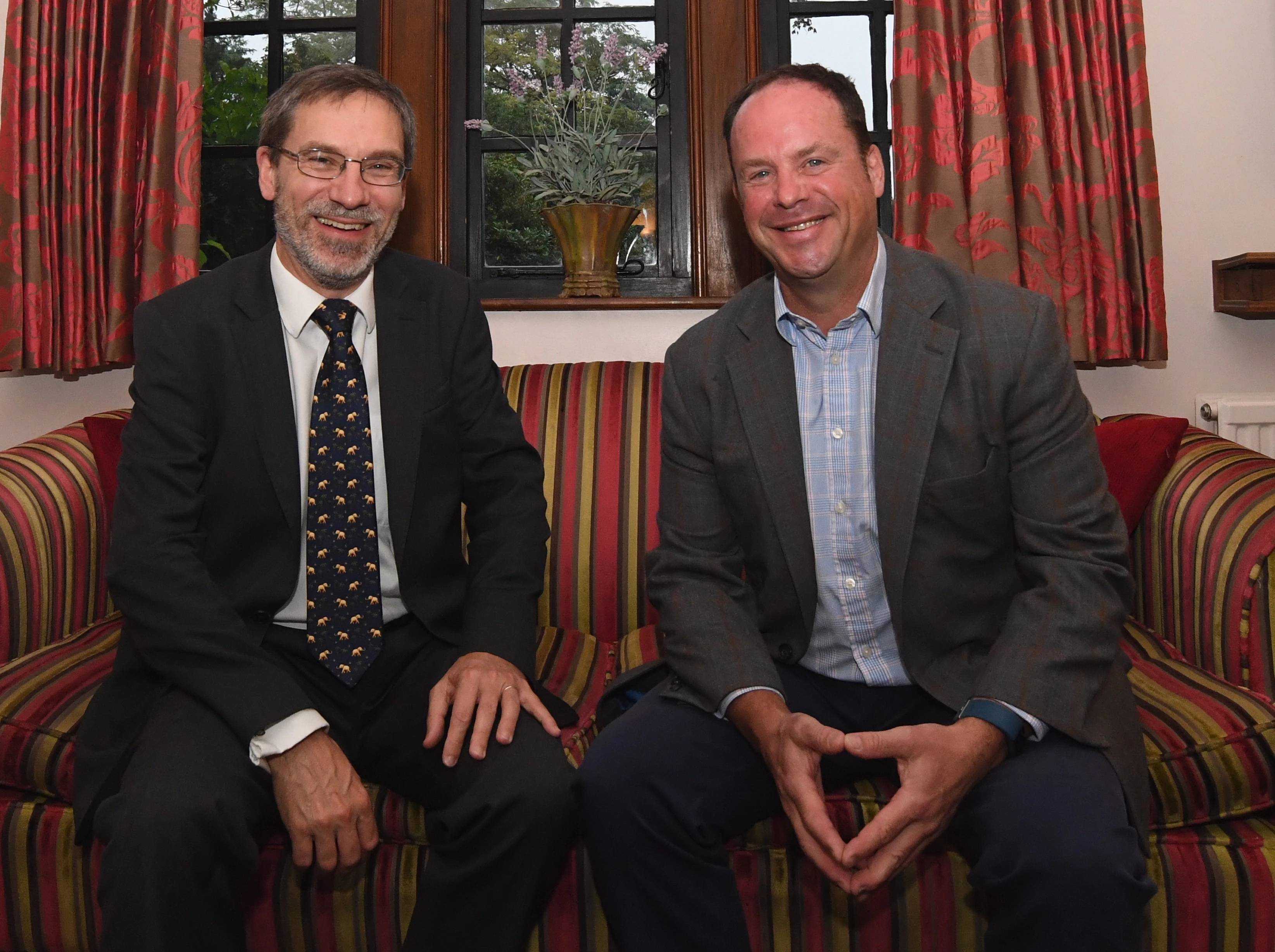Pictured: Graeme Chaplin (left) with David Penn