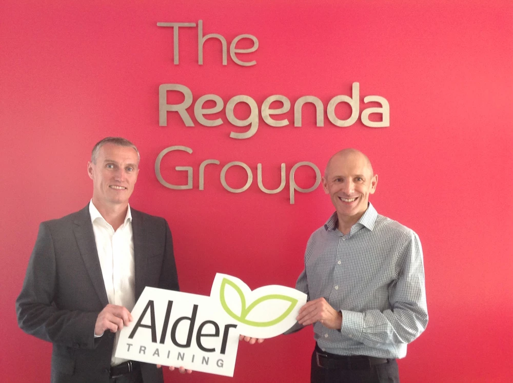 Alder Training MD Bryan Riley (left) with and Regenda Group CEO Michael Birkett