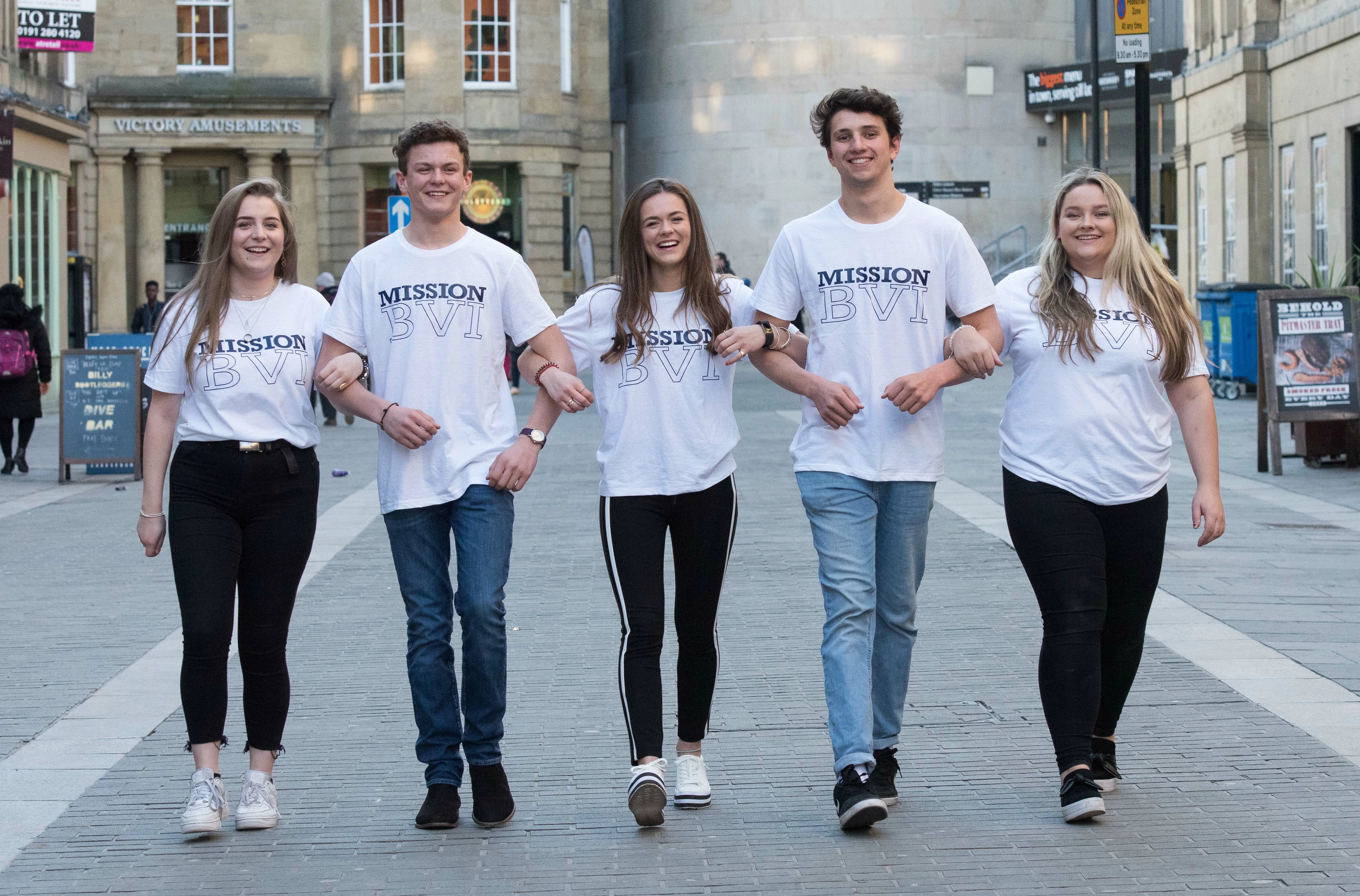 Mission BVI Team - Henry Horgan Davison, Eliza McKendry, Henry Belfiori, Steph Treanor and Beccy Horgan Davison