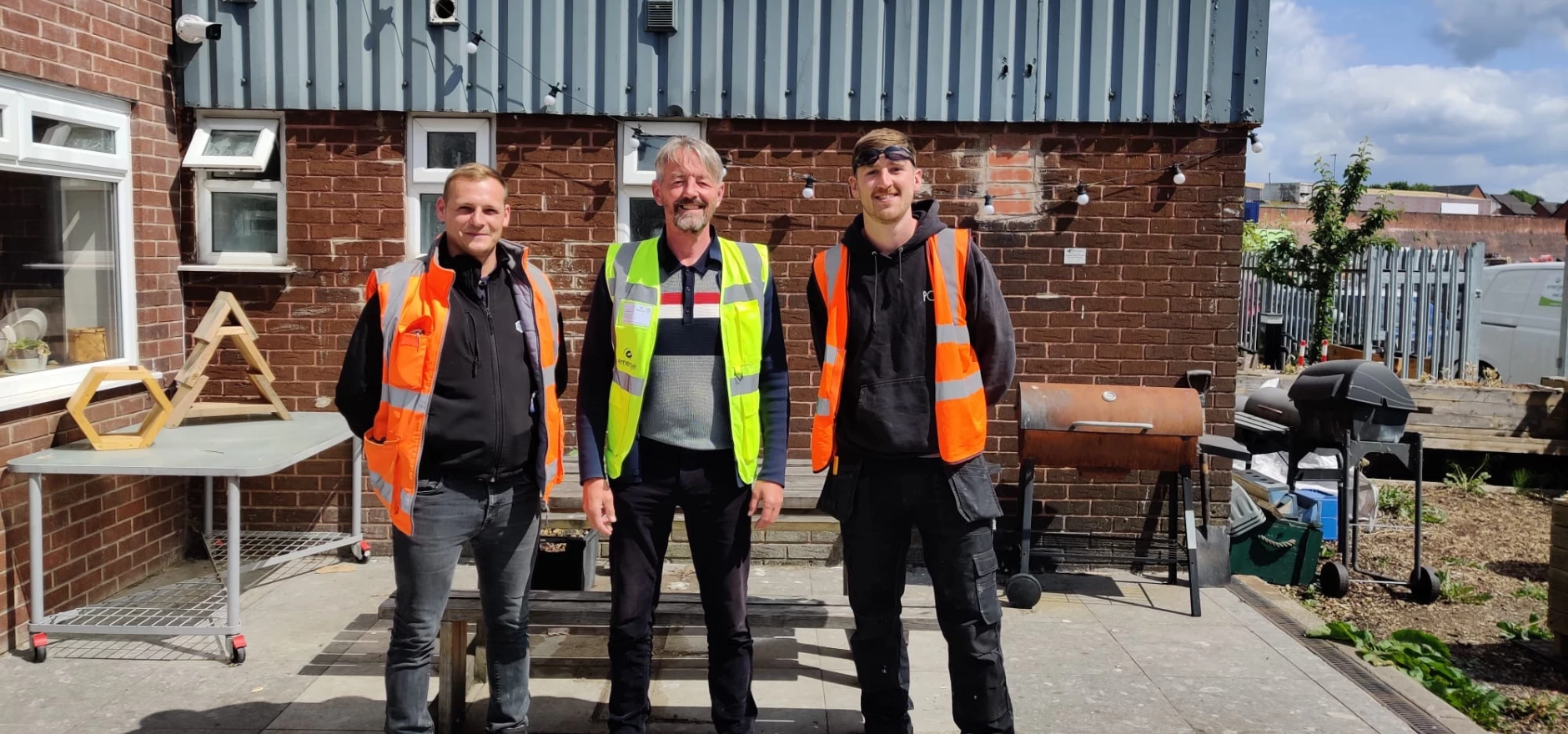 Elliot Booth and Ionut Danilescu from Mansell Building Solutions, pictured alongside Mike Taylor from Emerge (centre).jpeg