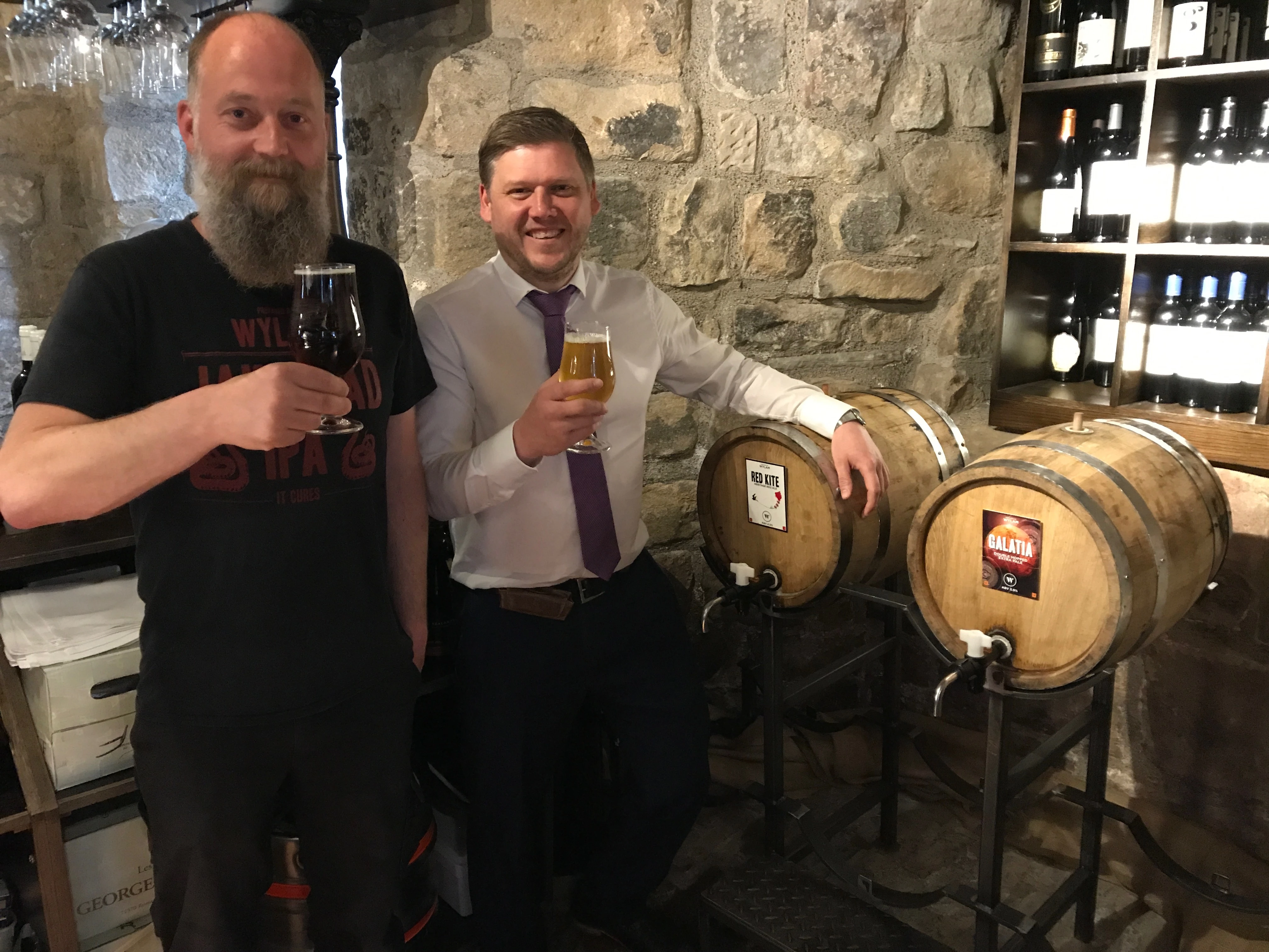 l-r Ben Wilkinson from Wylam Brewery and James Scrimgeour from Blackfriars Restaurant 