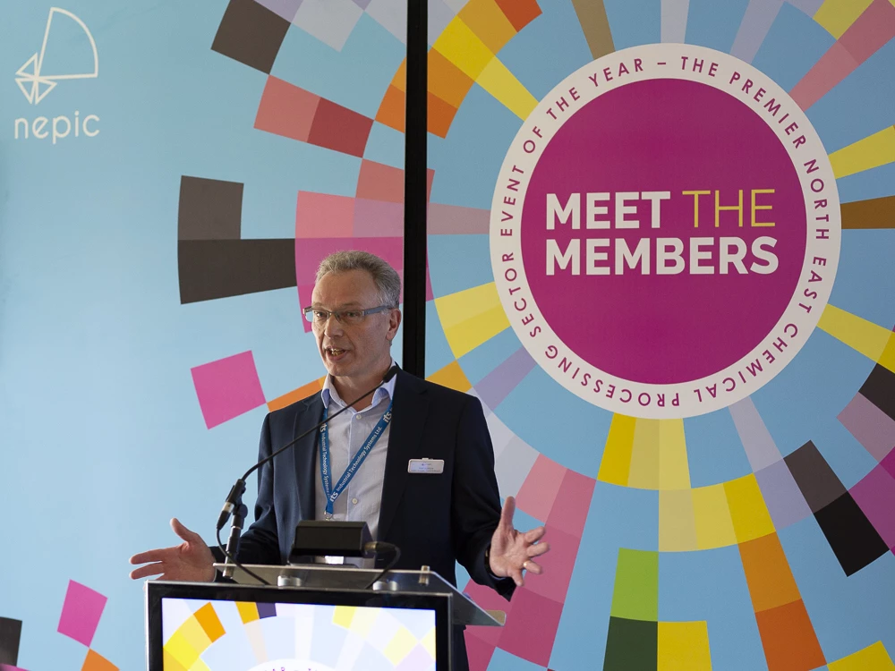 NEPIC chief executive, Philip Aldridge speaking at the 2018 conference