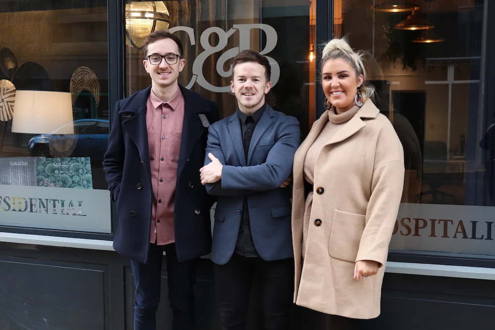 Cocoon & Bauer Interior Designers Peter Turner, Managing Director with Josh Ryan and Casey Hall