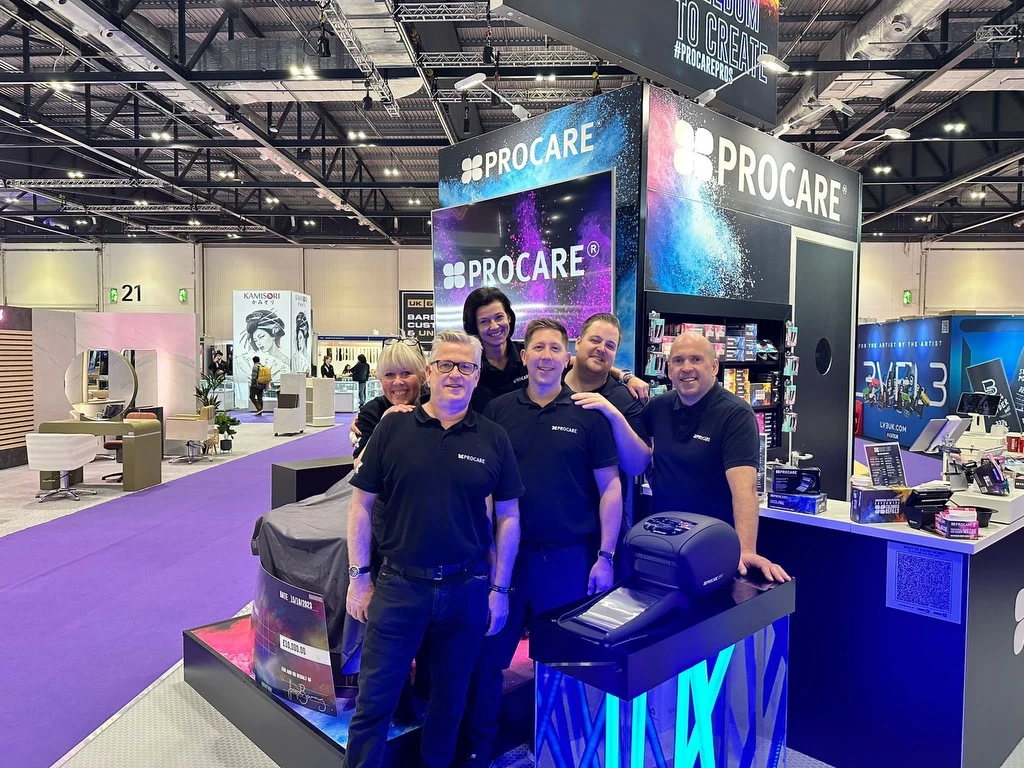 Procare Stand at Salon International, designed and constructed by Silverpoint 