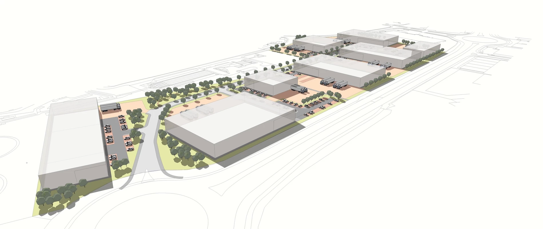 A CGI of the 265,000 sq ft industrial scheme.