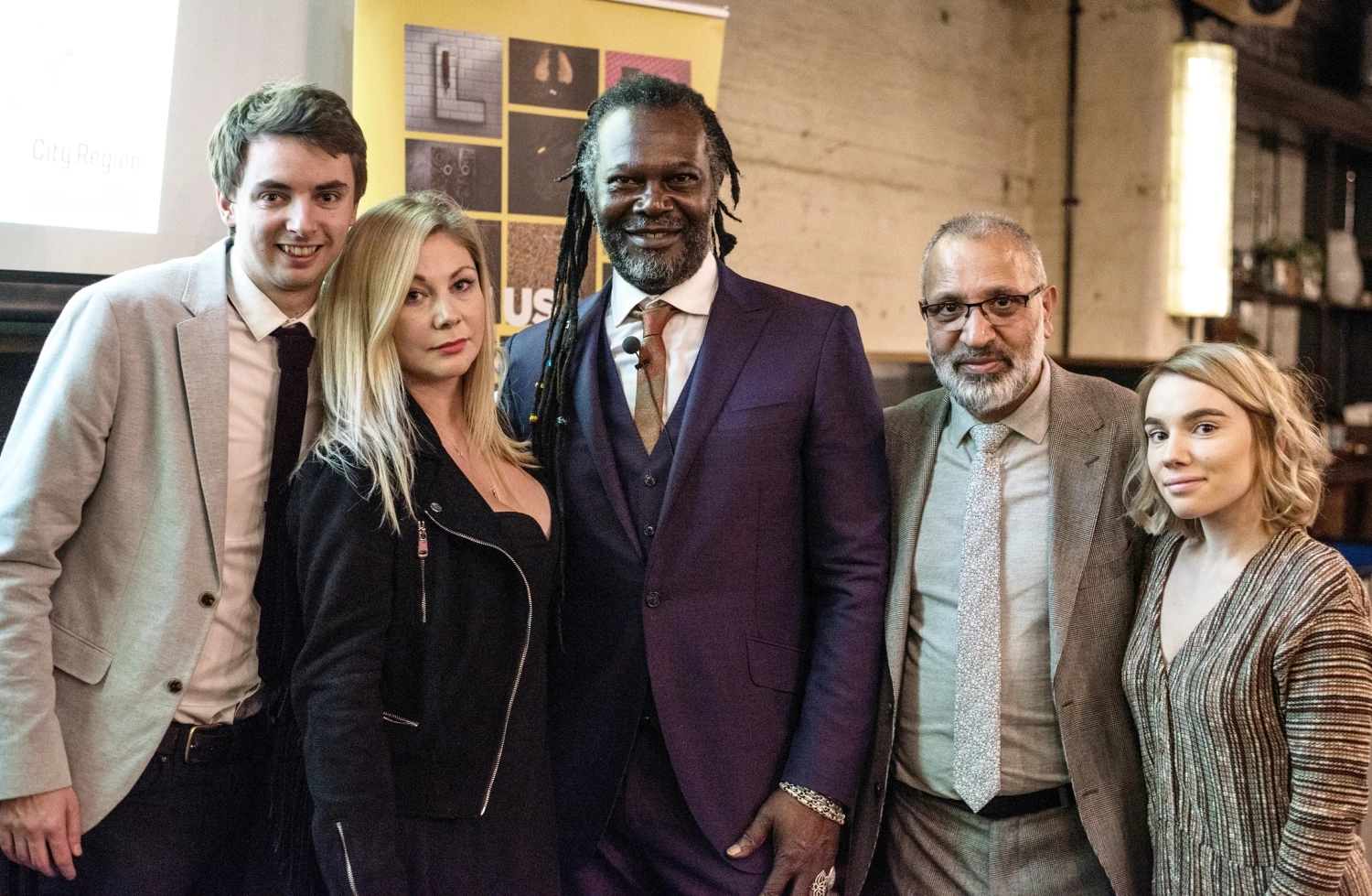 Levi Roots with the Launchpad Mentoring team