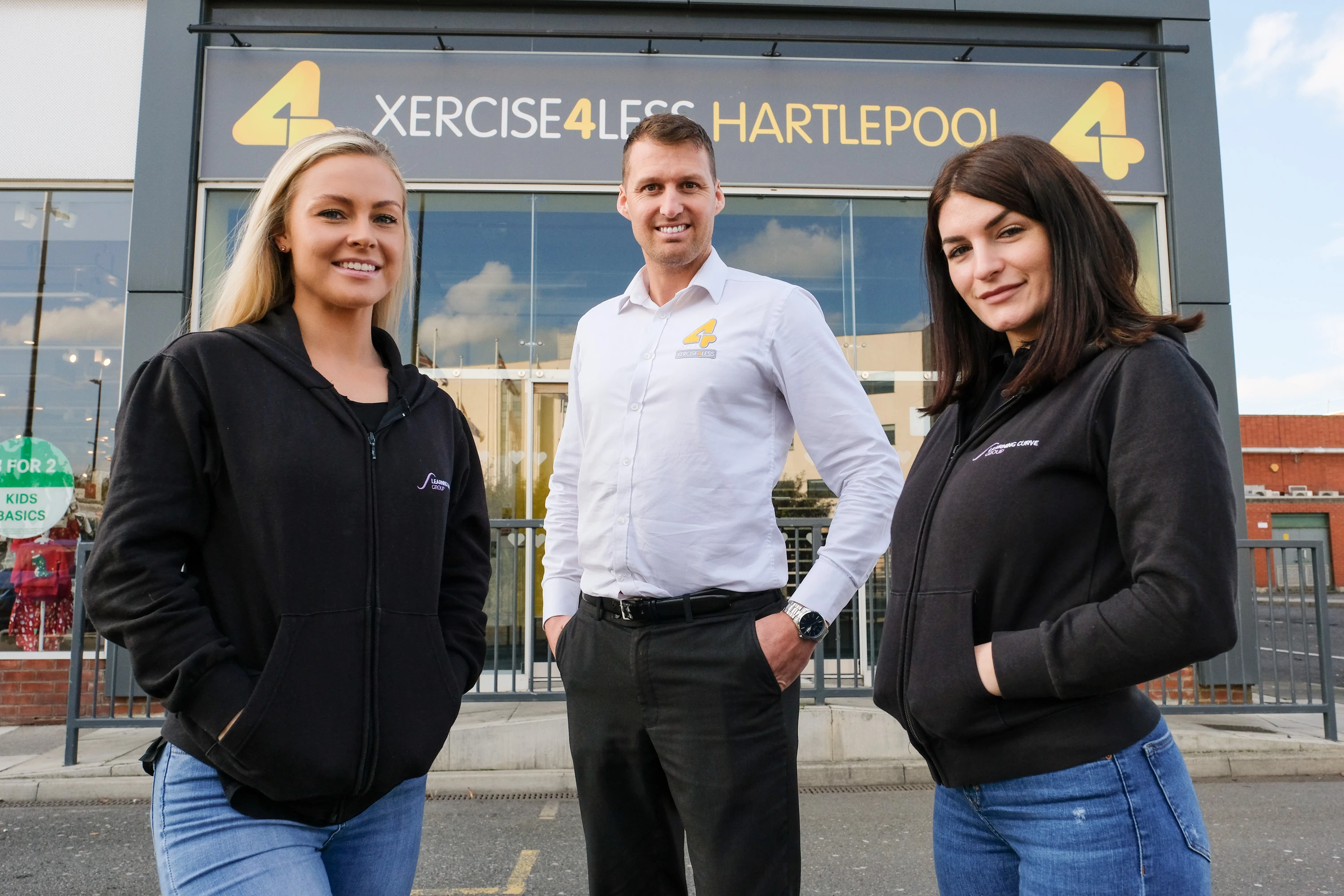 Left to right – Vicky Royal (LCG), Chris Richardson (Xercise4Less) and Clare Dewhurst (LCG)