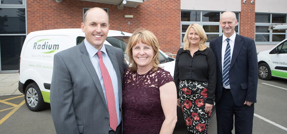 L-R: Radium's Paul and Joanne Robinson, with Wendy Griffiths and Tom Parry of RBS