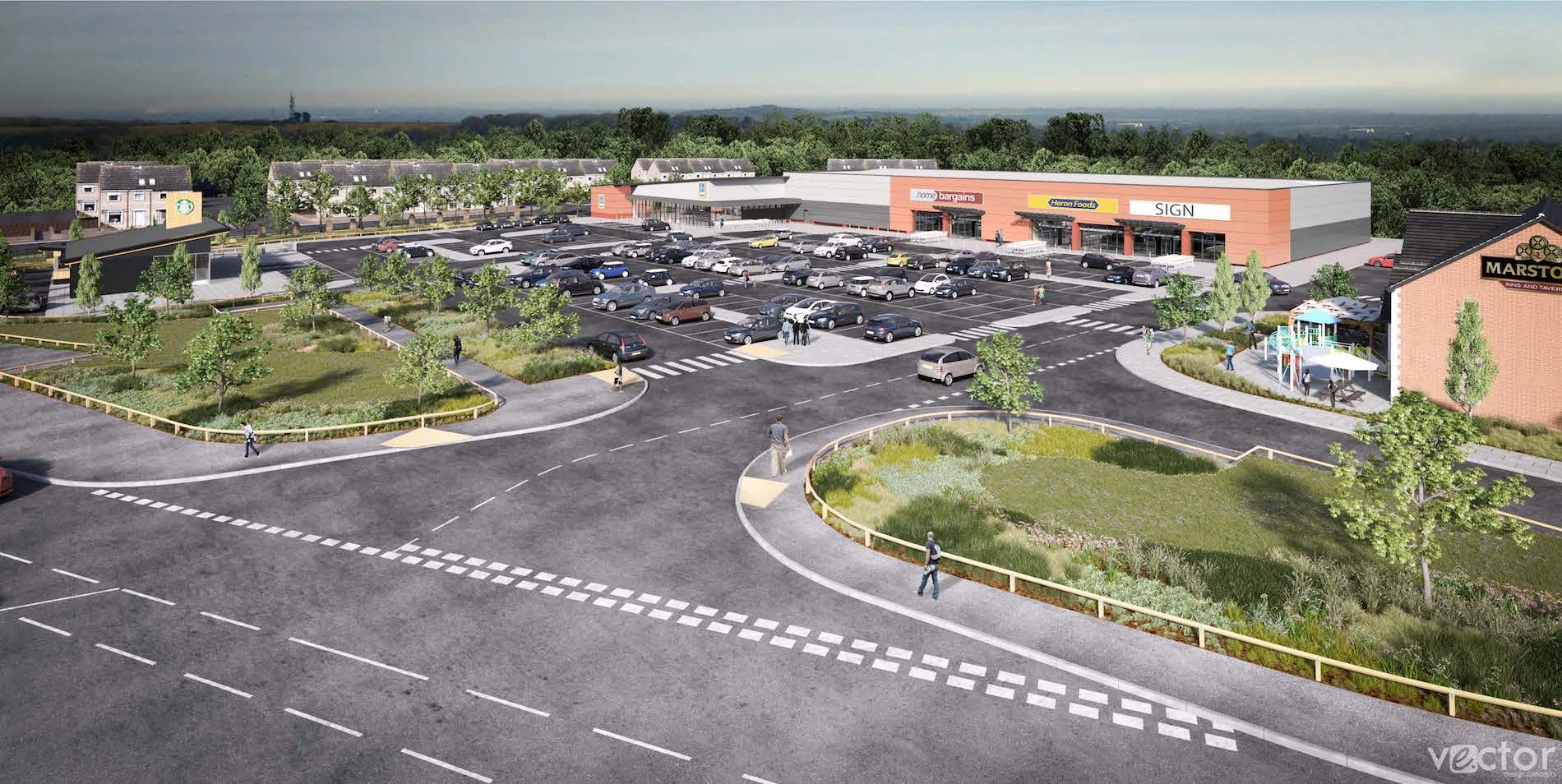 A CGI of the new retail and leisure regeneration scheme.