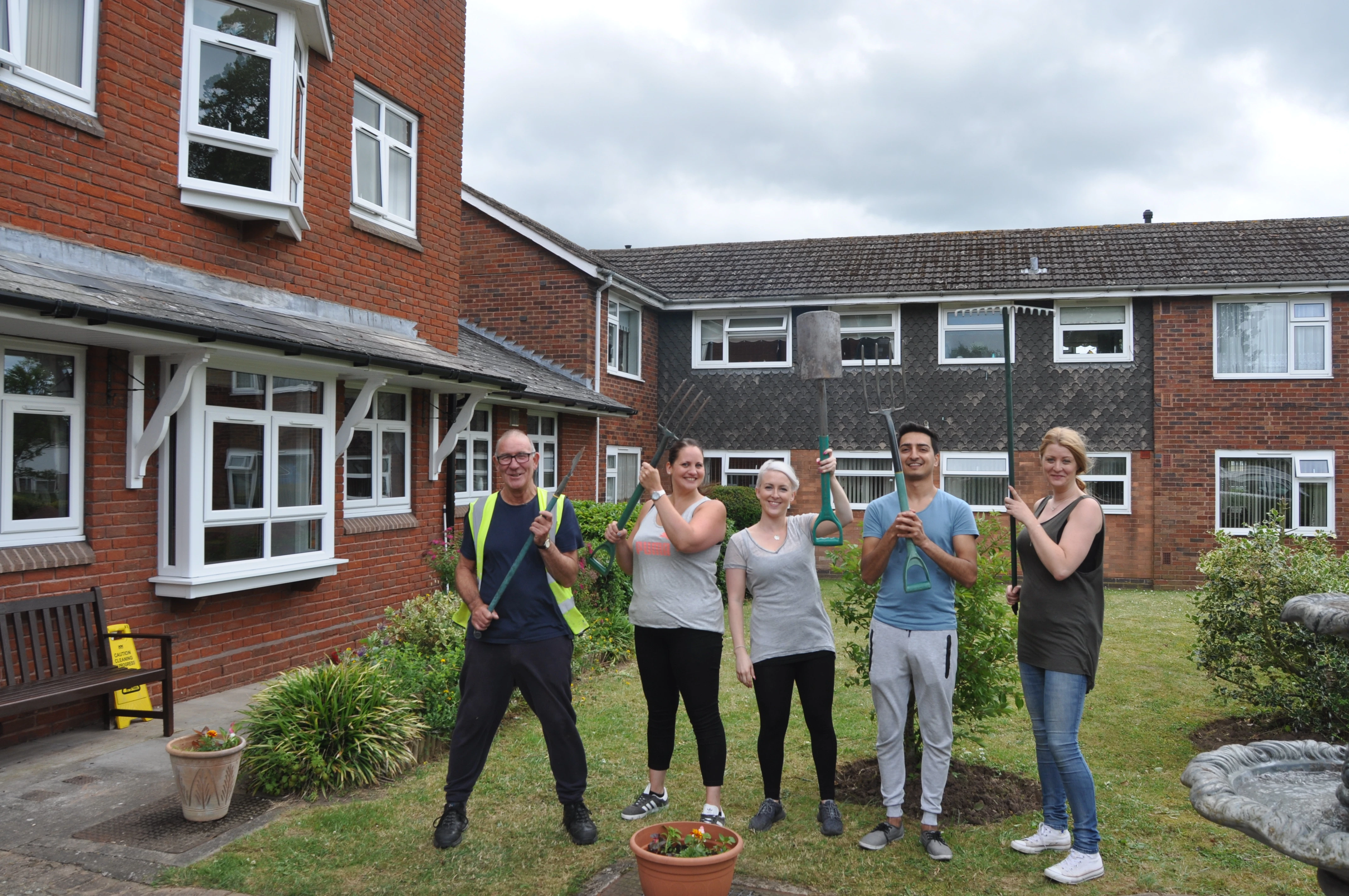 Members of the Housing Plus Group HR team turn gardeners for the day
