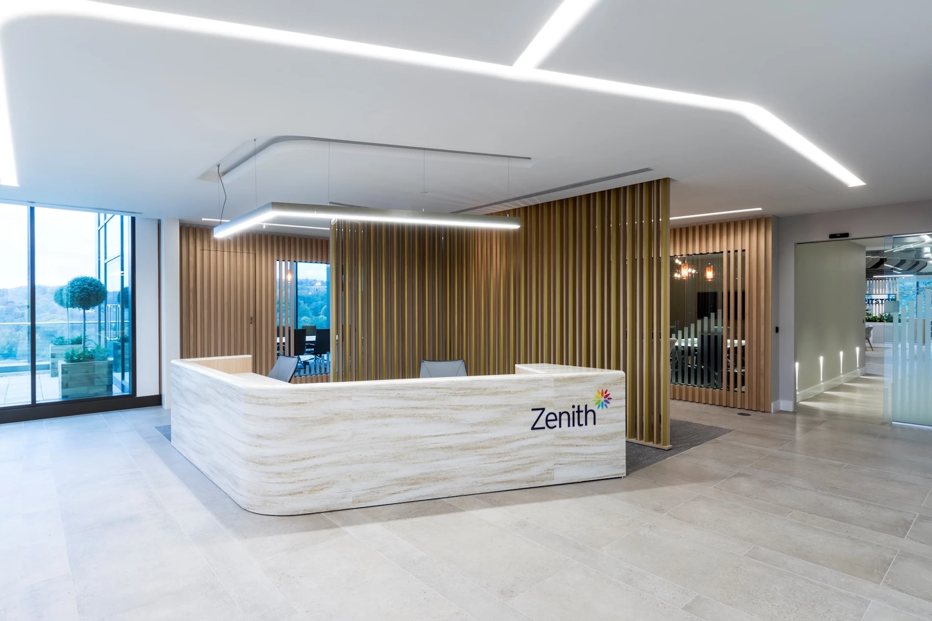 Zenith's new reception at Kirkstall Forge. 