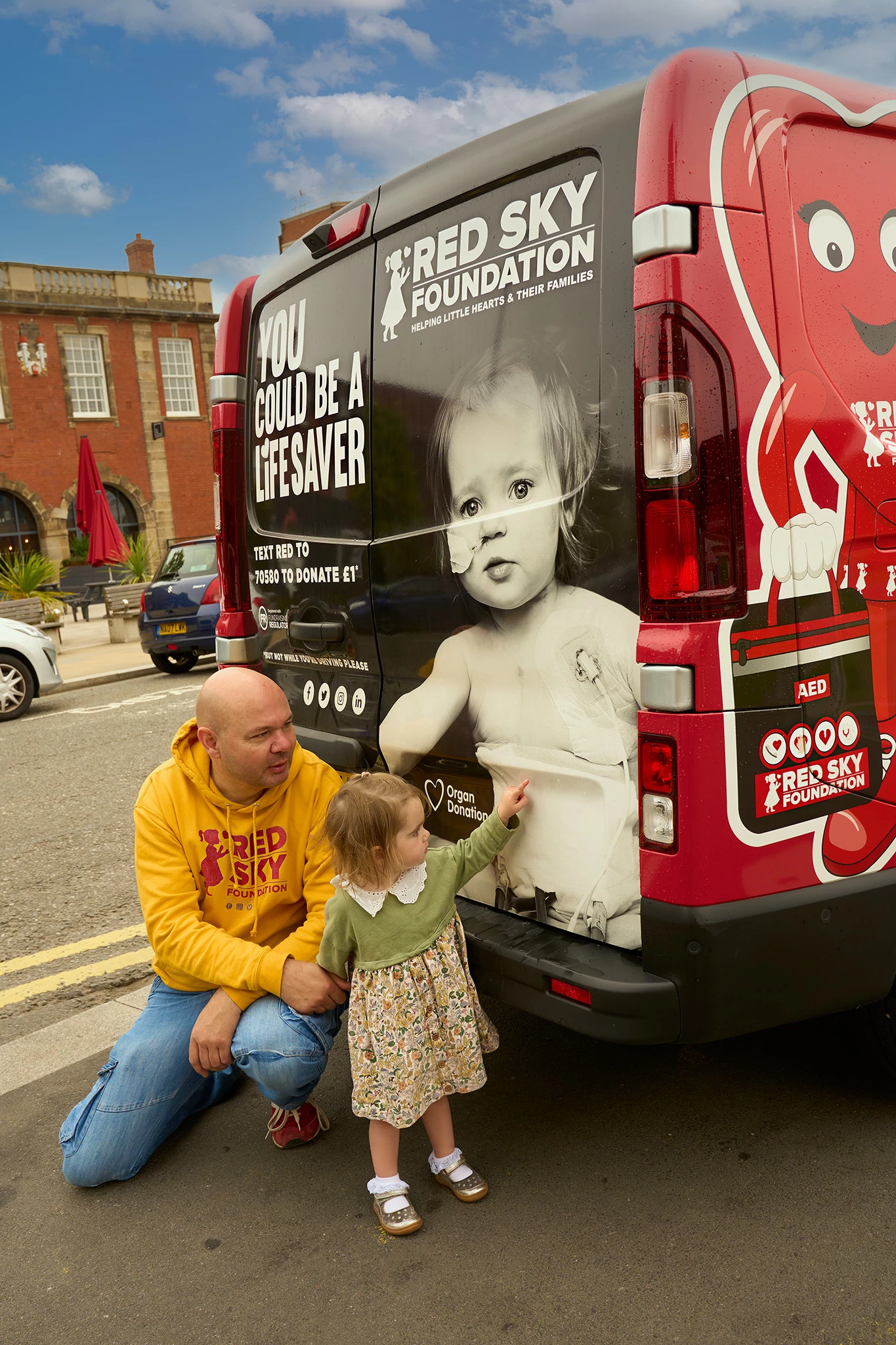 Beatrix and Dad Terry at The Fire Station Sunderland